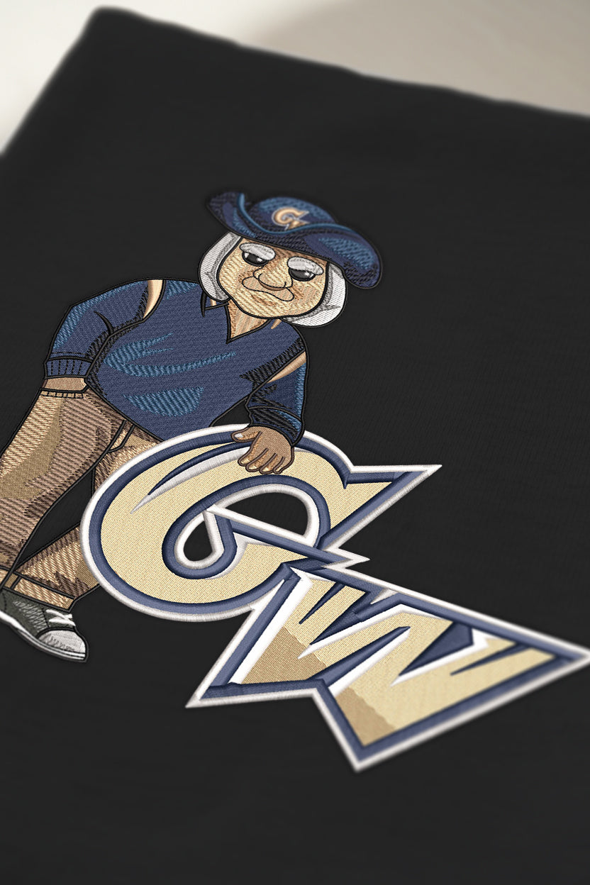 George Washington Block Letter Embroidered Tee