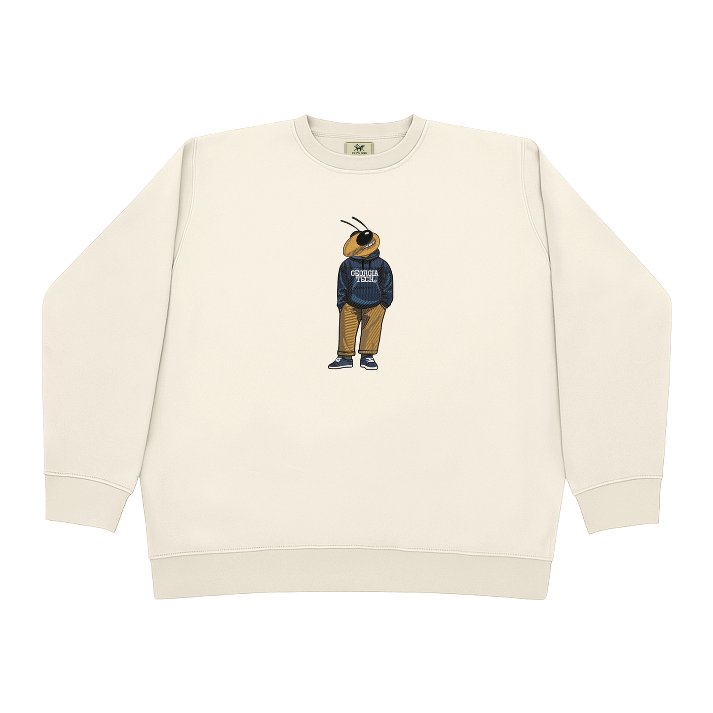 Georgia Tech Hoodie Embroidered Crewneck