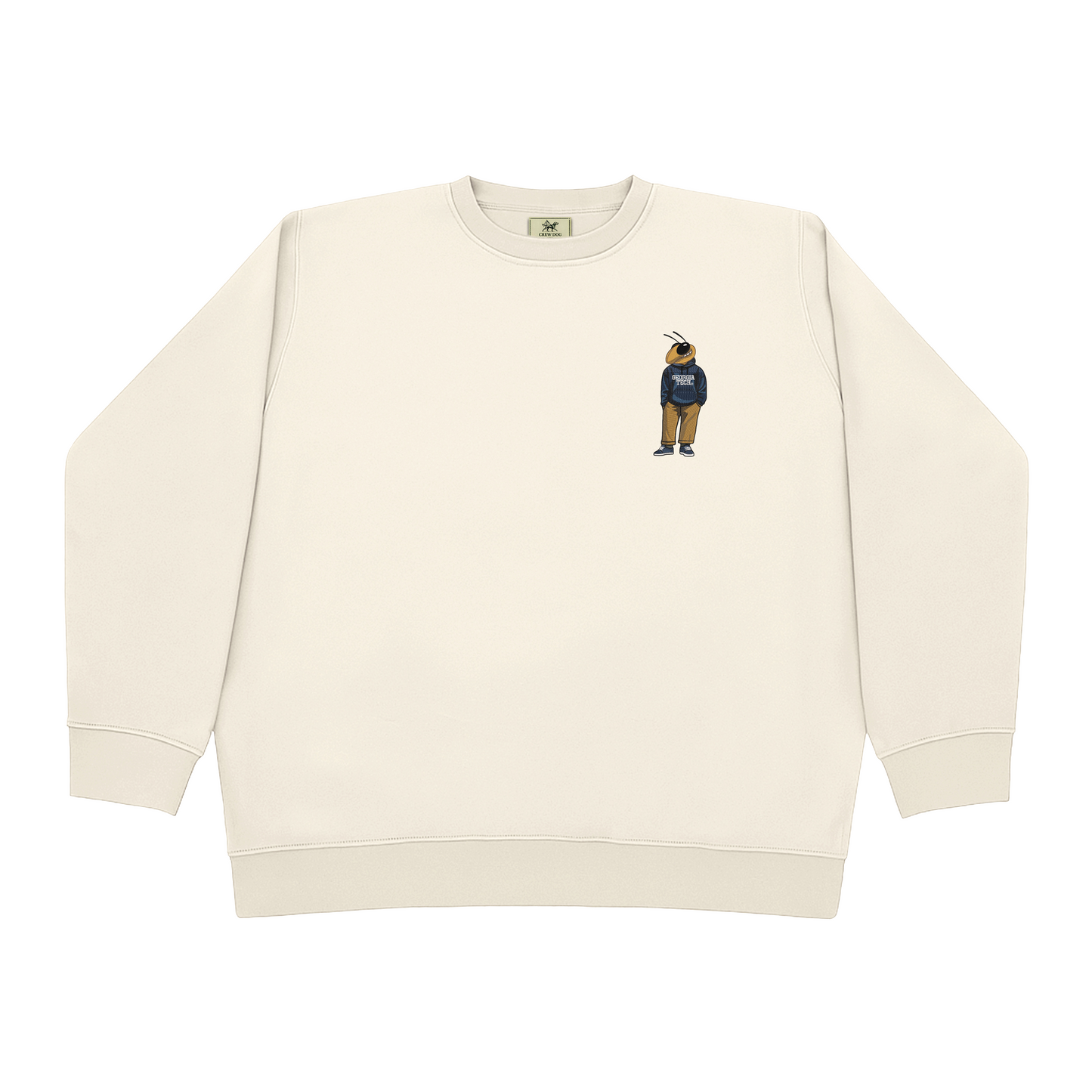 Georgia Tech Hoodie Embroidered Crewneck