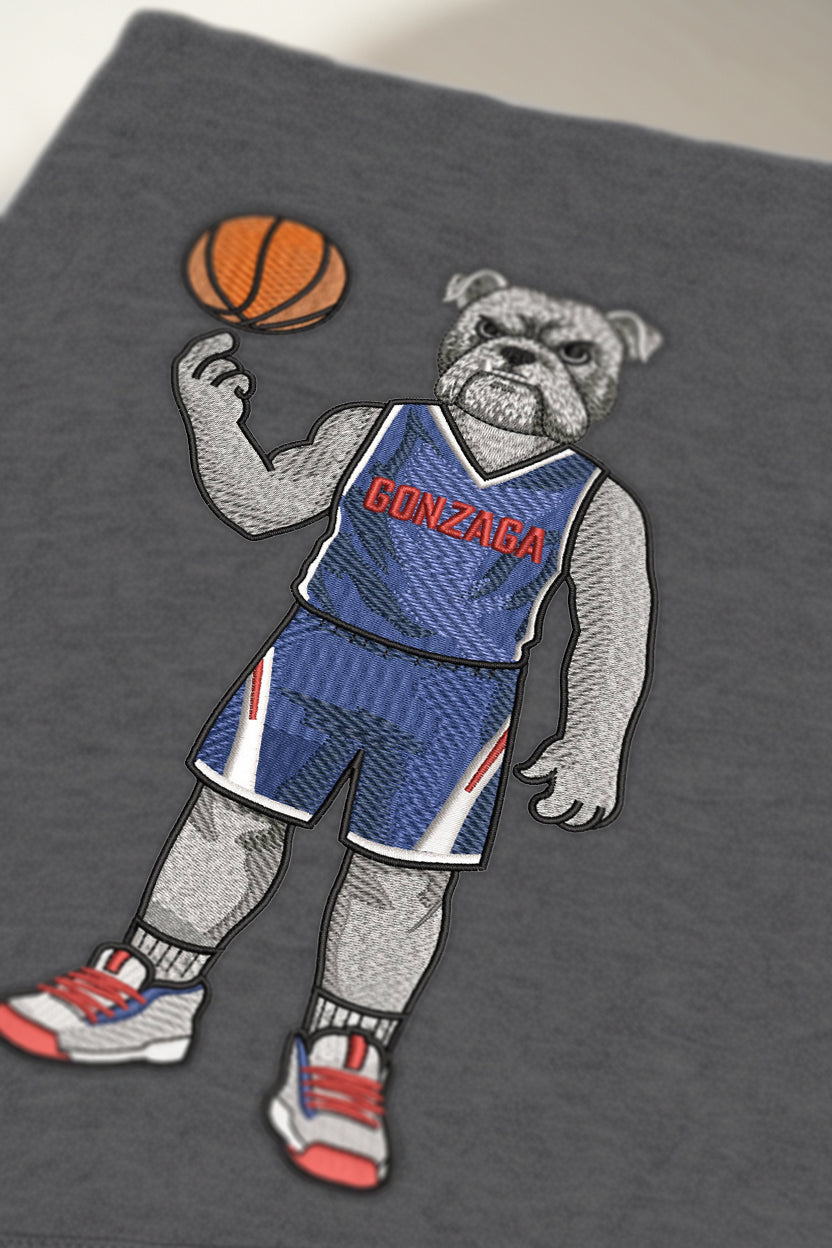 Gonzaga Basketball Embroidered Crewneck