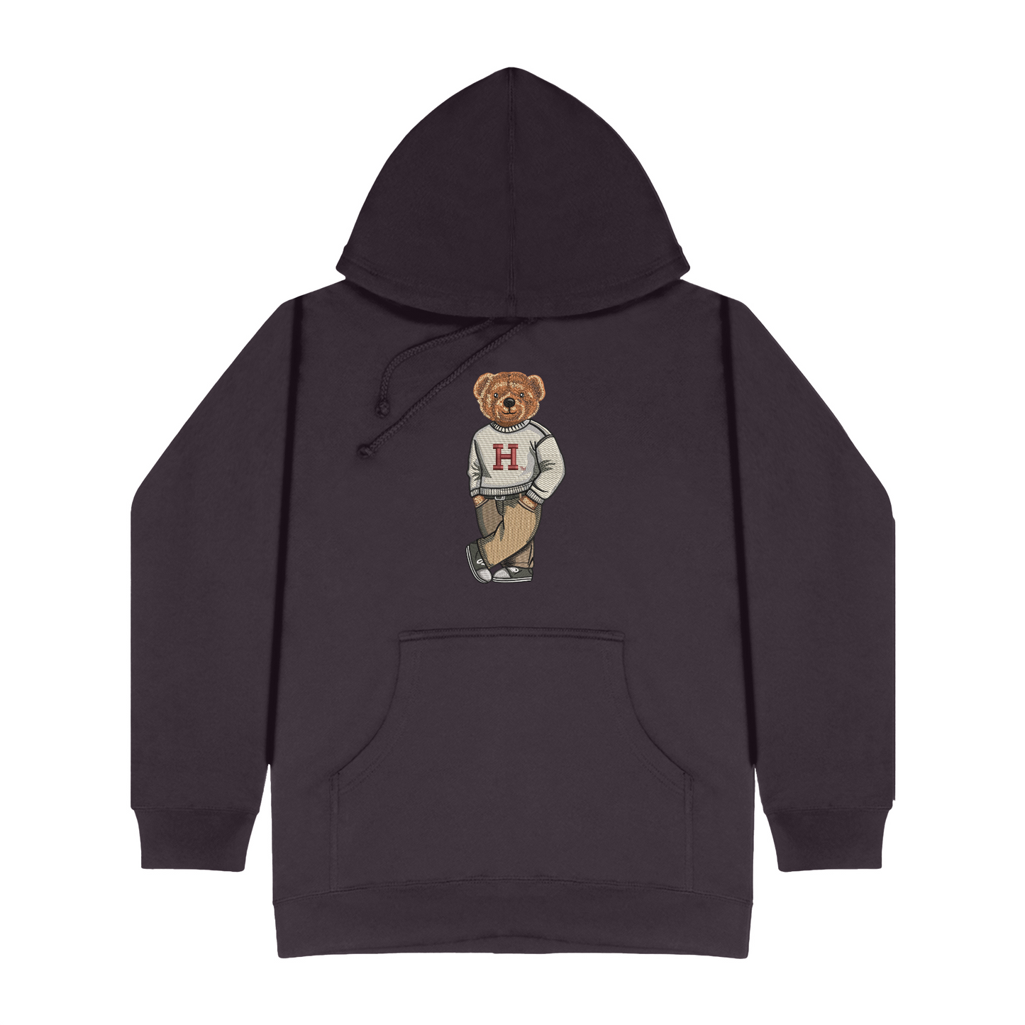 Harvard Cream Sweater Embroidered Hoodie