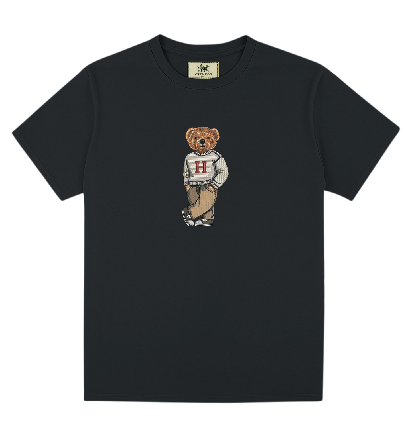 Harvard Cream Sweater Embroidered Tee