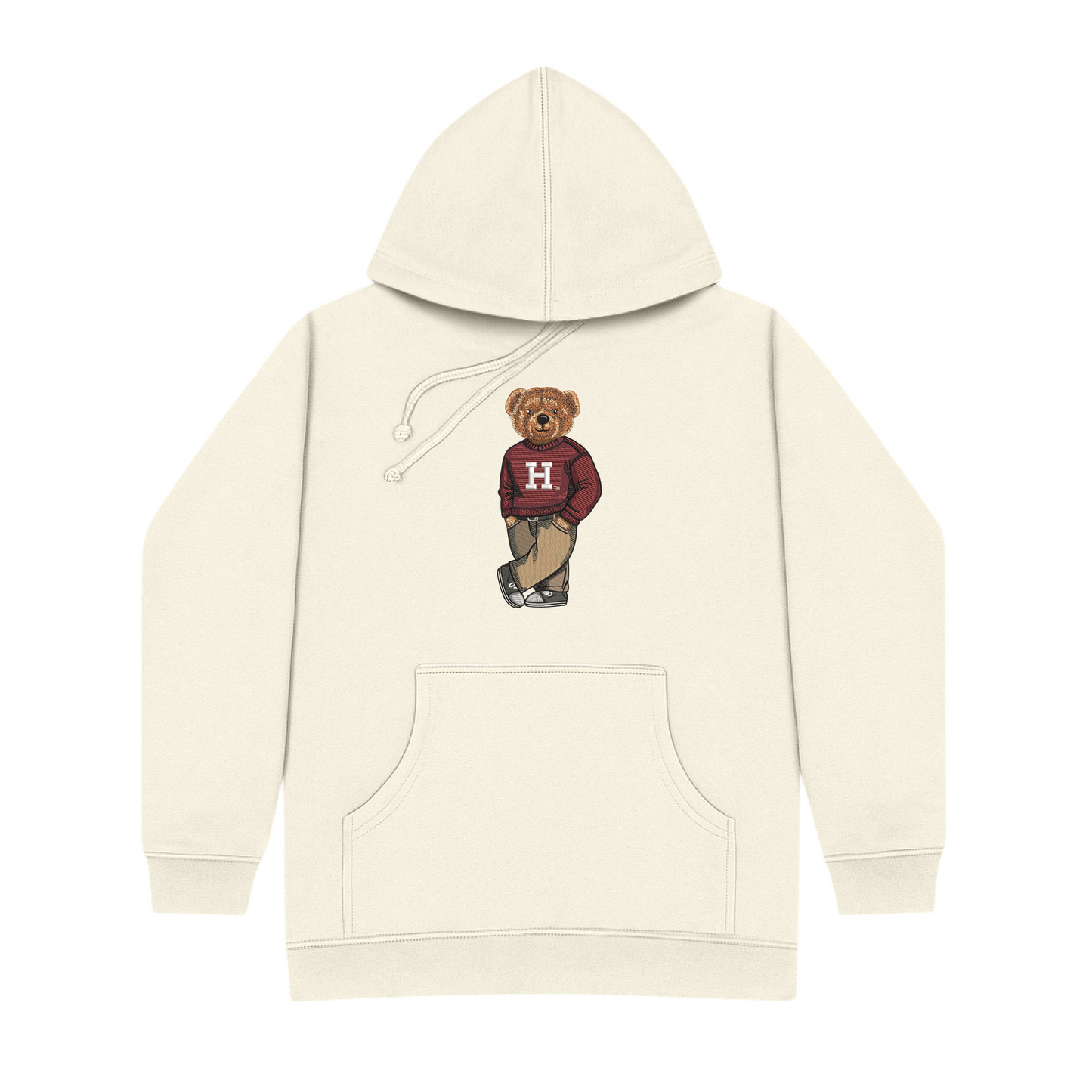 Harvard Maroon Sweater Embroidered Hoodie