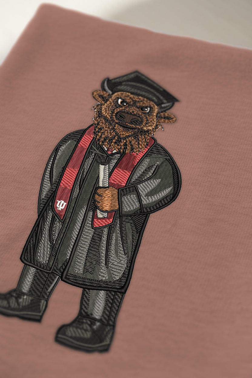 IU Graduation Embroidered Crewneck