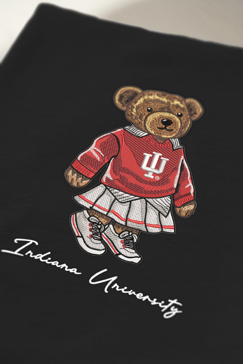 Indiana University Teddy Embroidered Crewneck