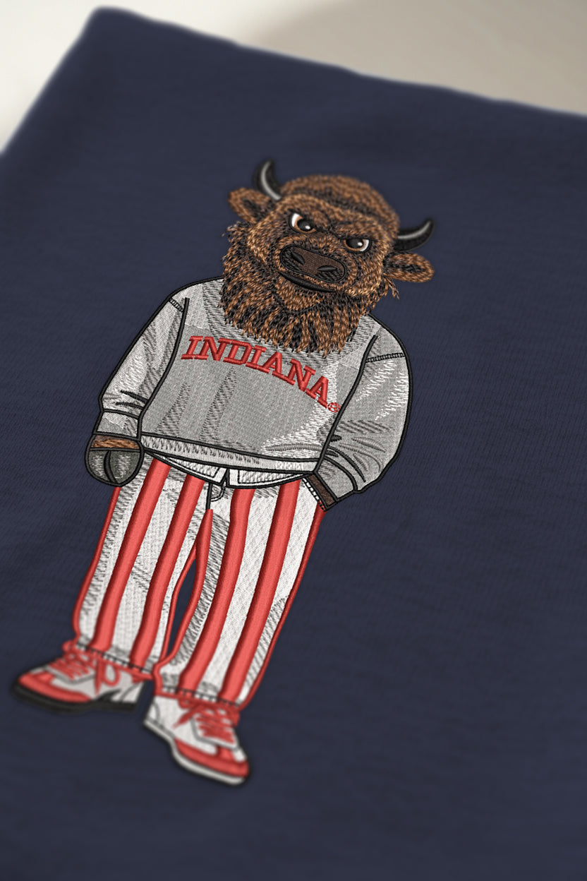 Indiana University Embroidered Crewneck