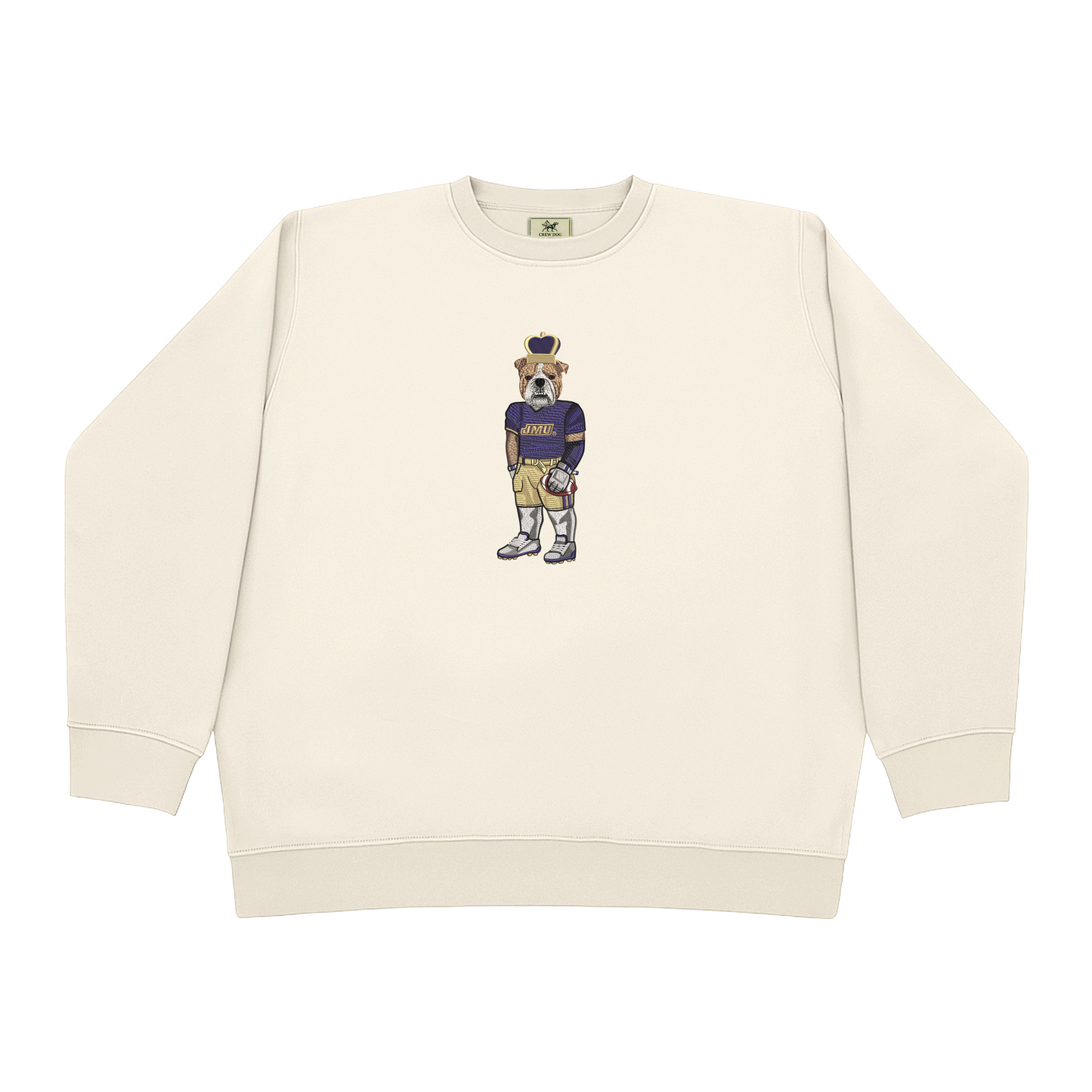 JMU Football Embroidered Crewneck