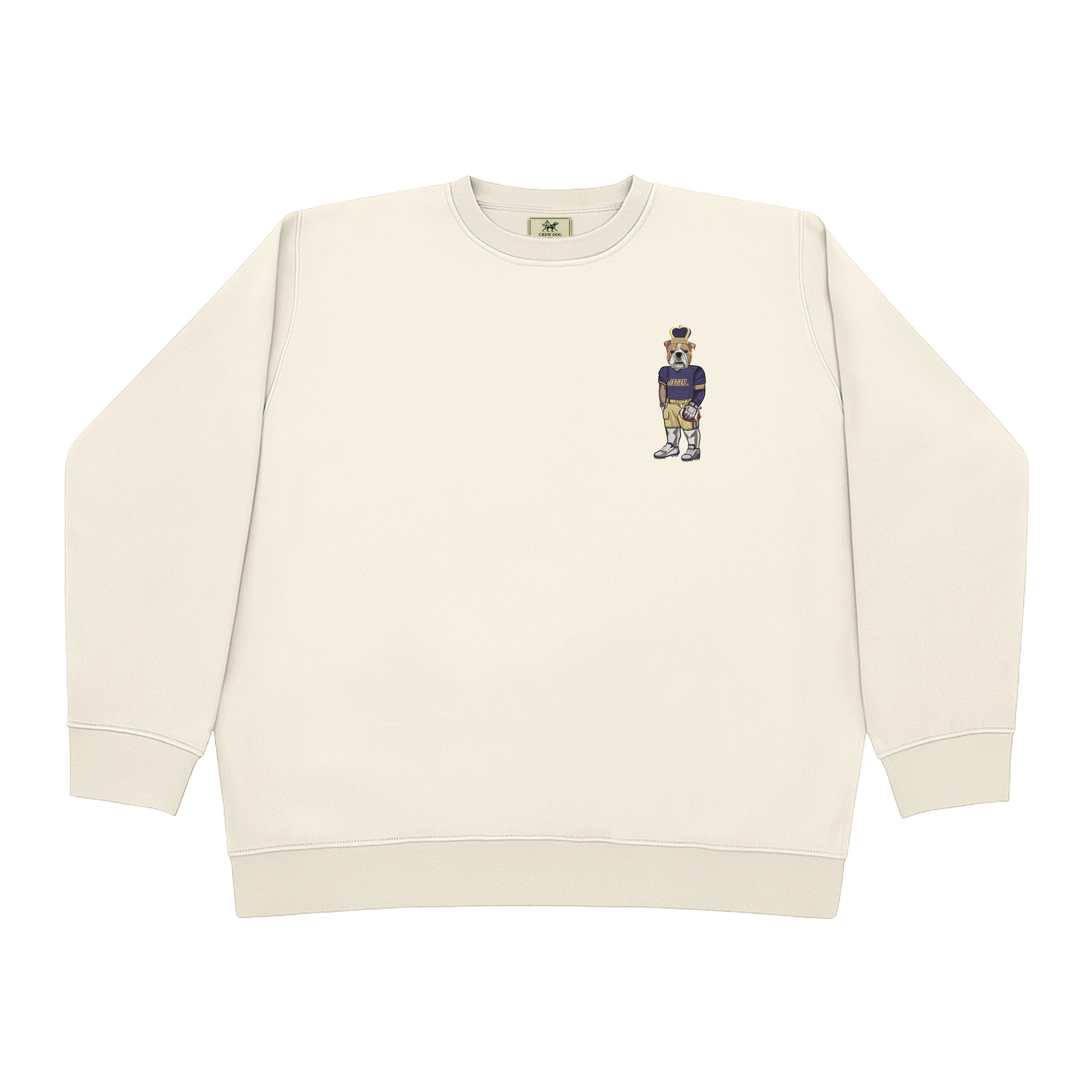 JMU Football Embroidered Crewneck