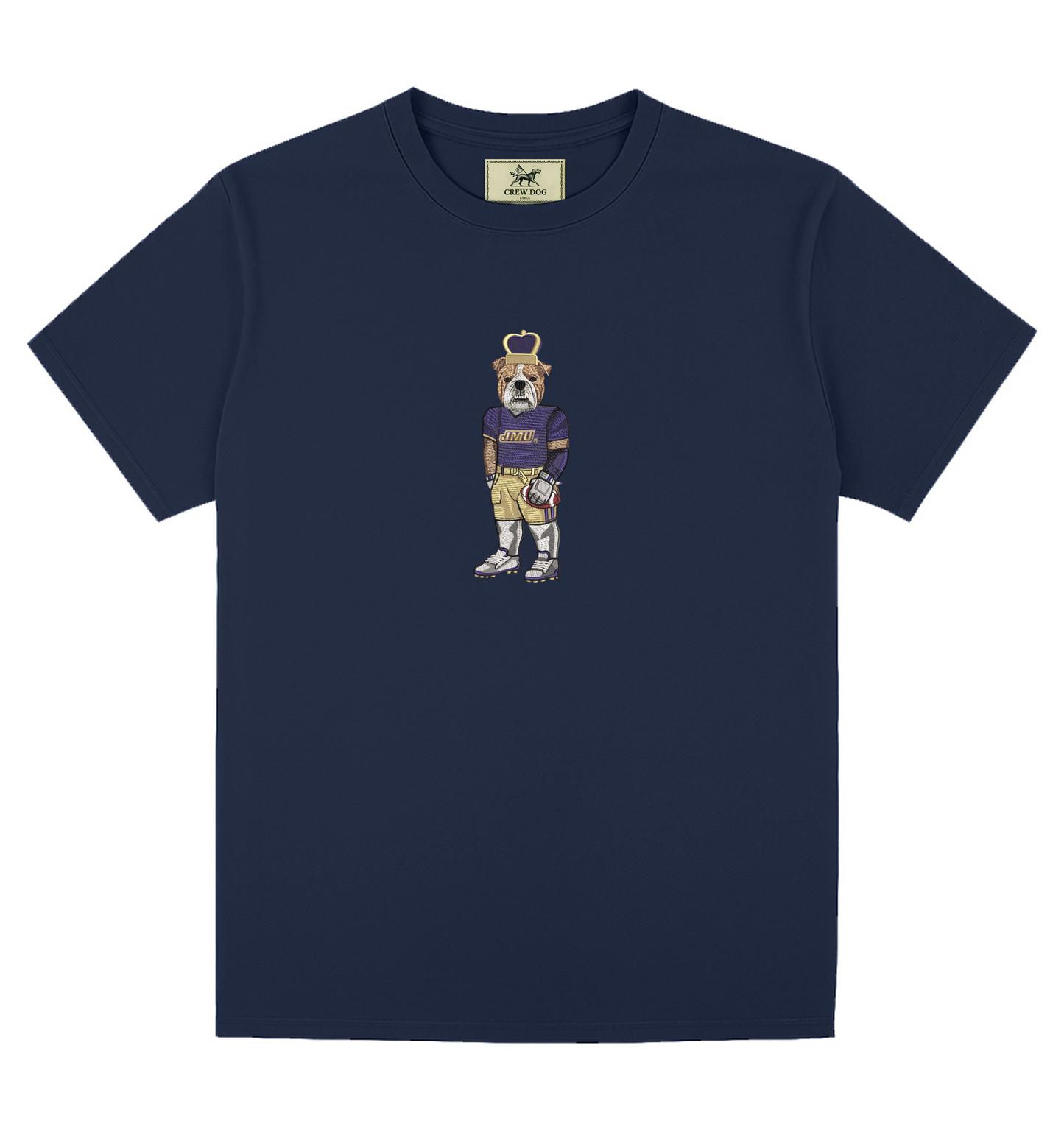 JMU Football Embroidered Tee