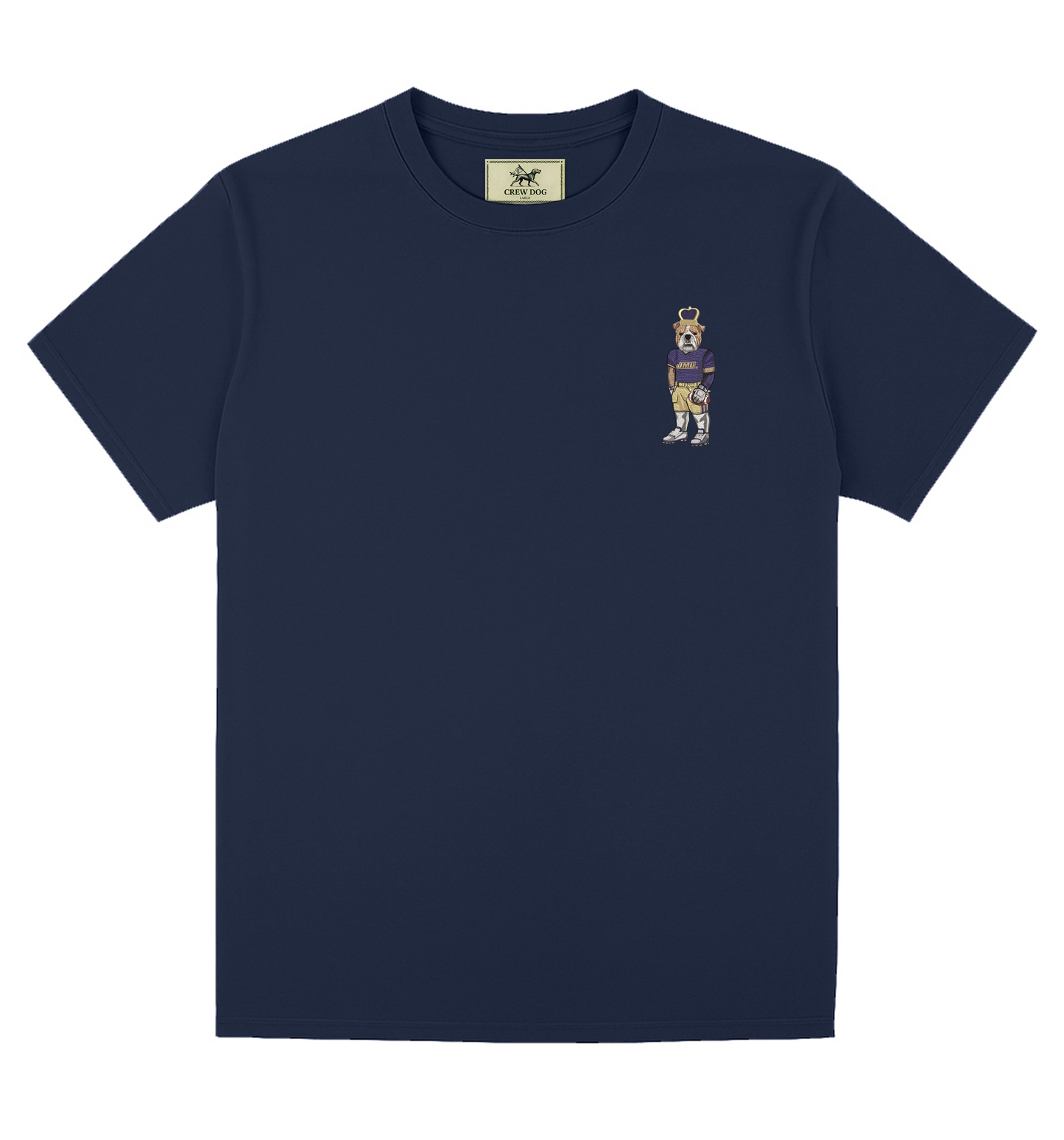JMU Football Embroidered Tee