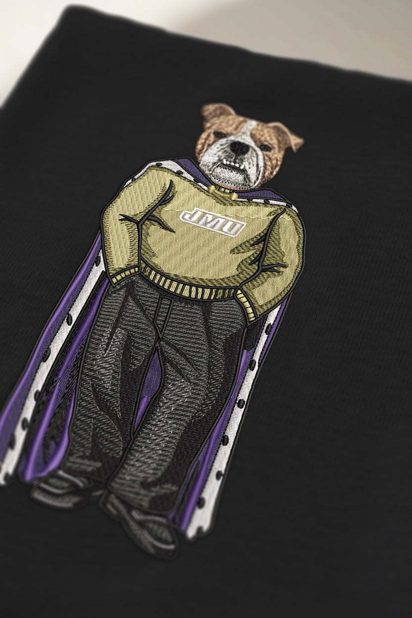 JMU Live Dog Embroidered Tee