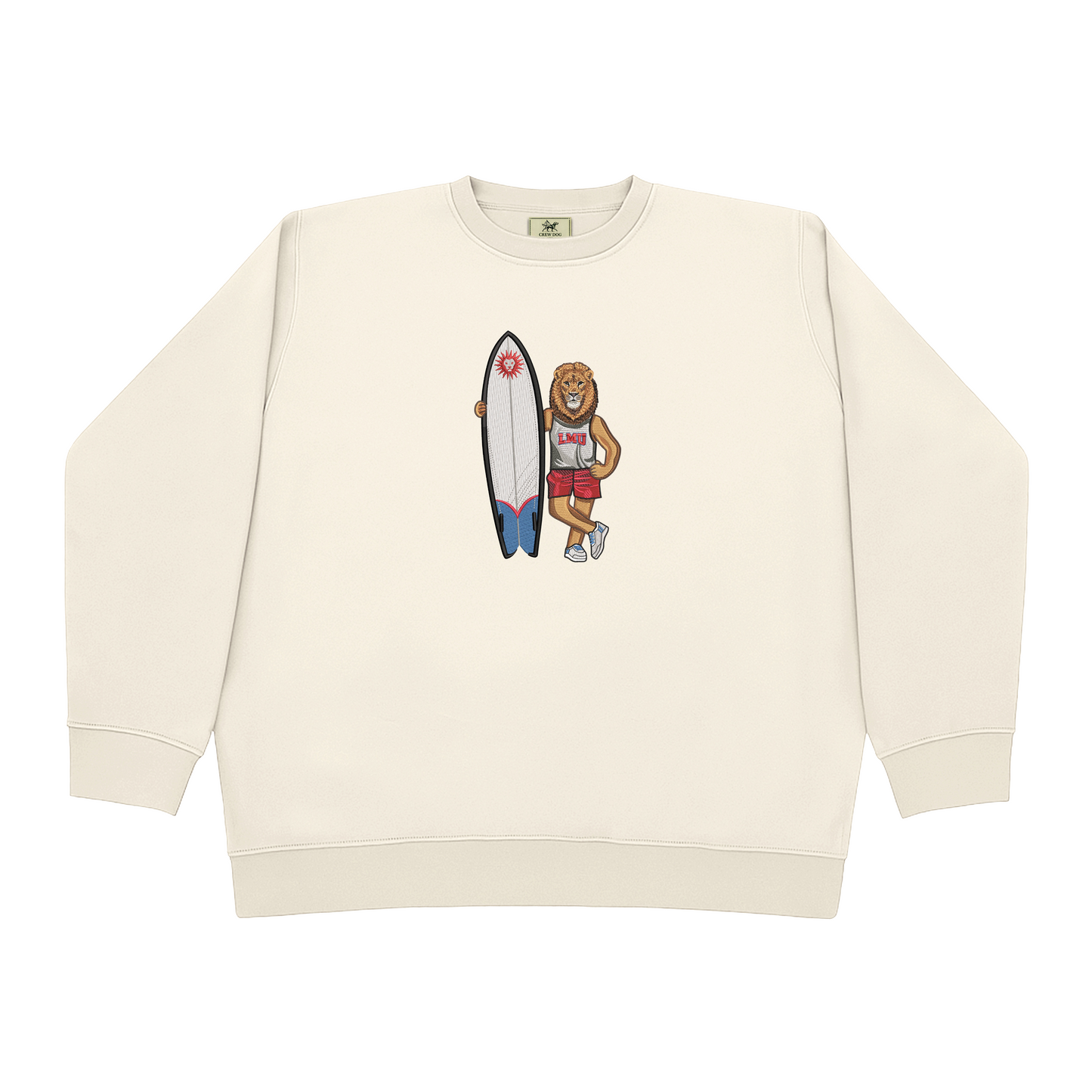 LMU Surfboard Embroidered Crewneck