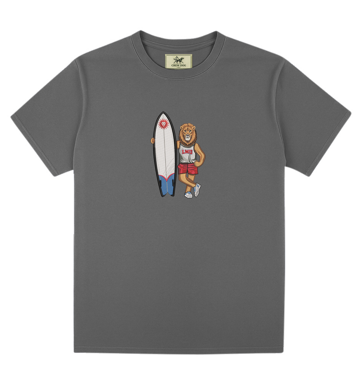 LMU Surfboard Embroidered Tee
