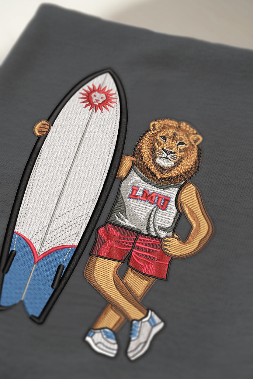 LMU Surfboard Embroidered Tee