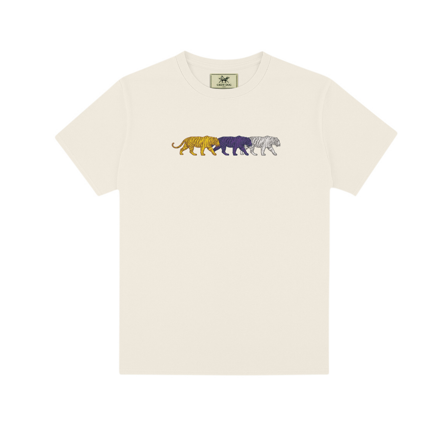 LSU 3 Colored Tigers Embroidered Tee