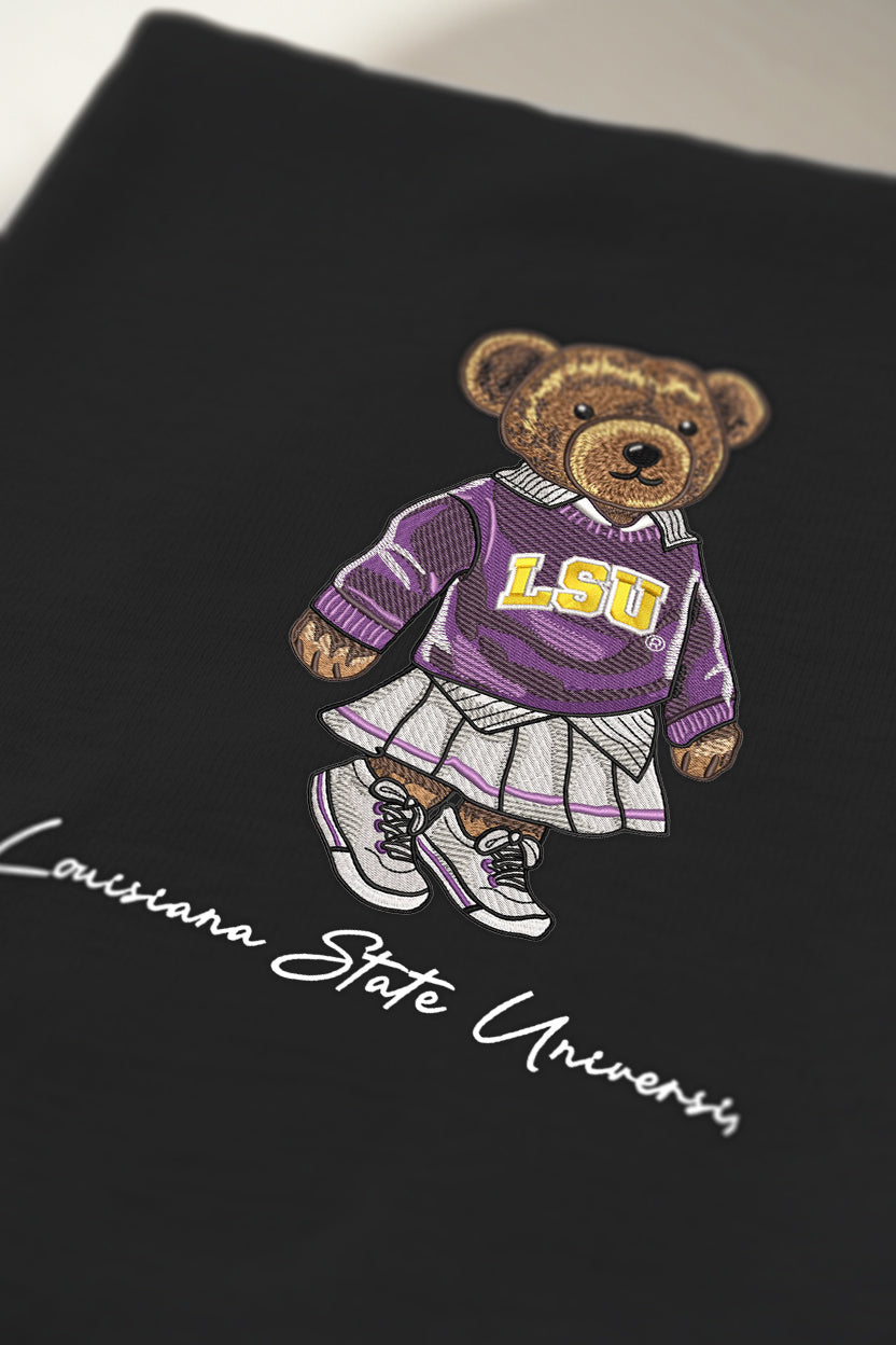 LSU Teddy Embroidered Hoodie