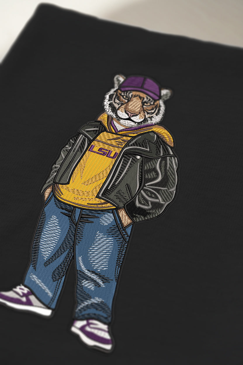 LSU Lifestyle Embroidered Crewneck