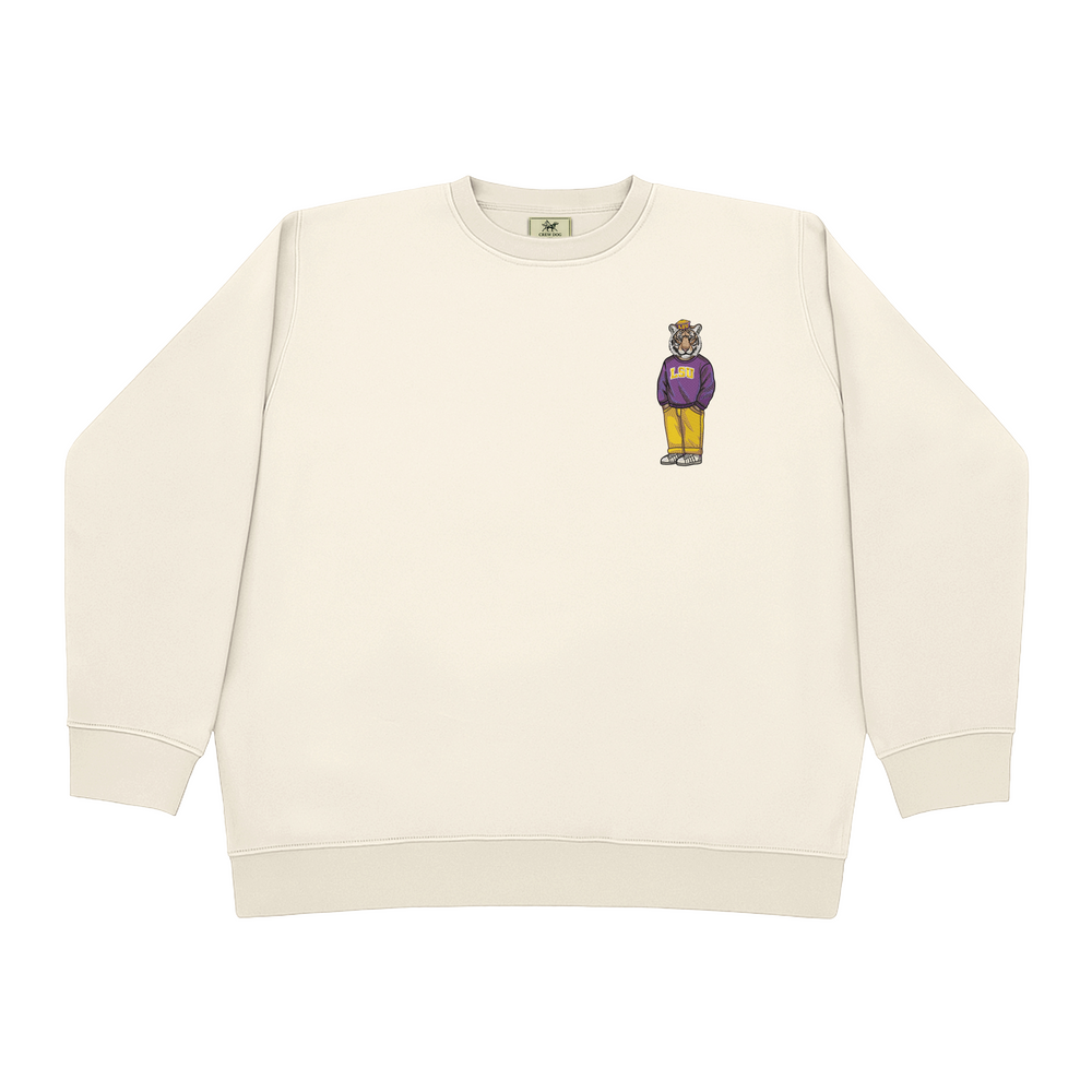
                      
                        LSU Vault Hat Embroidered Crewneck
                      
                    