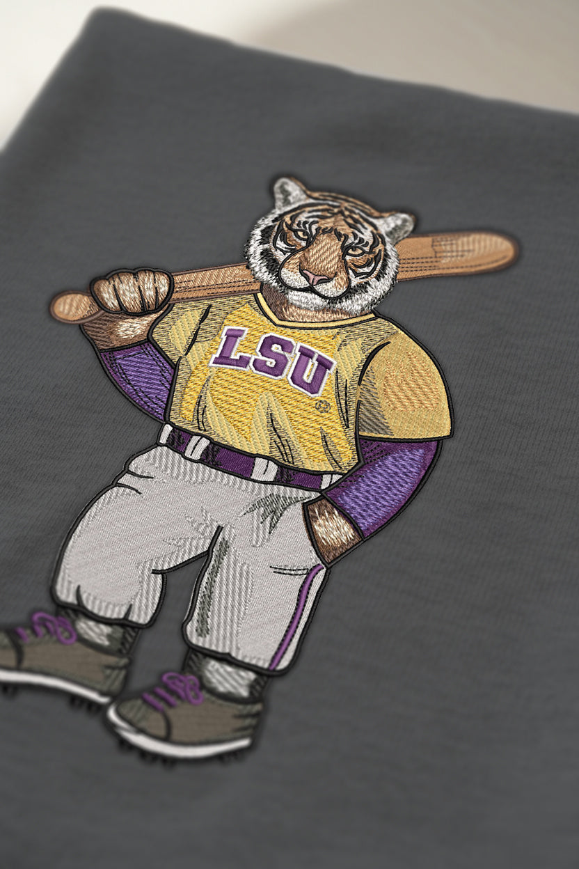 LSU Baseball Embroidered Hoodie