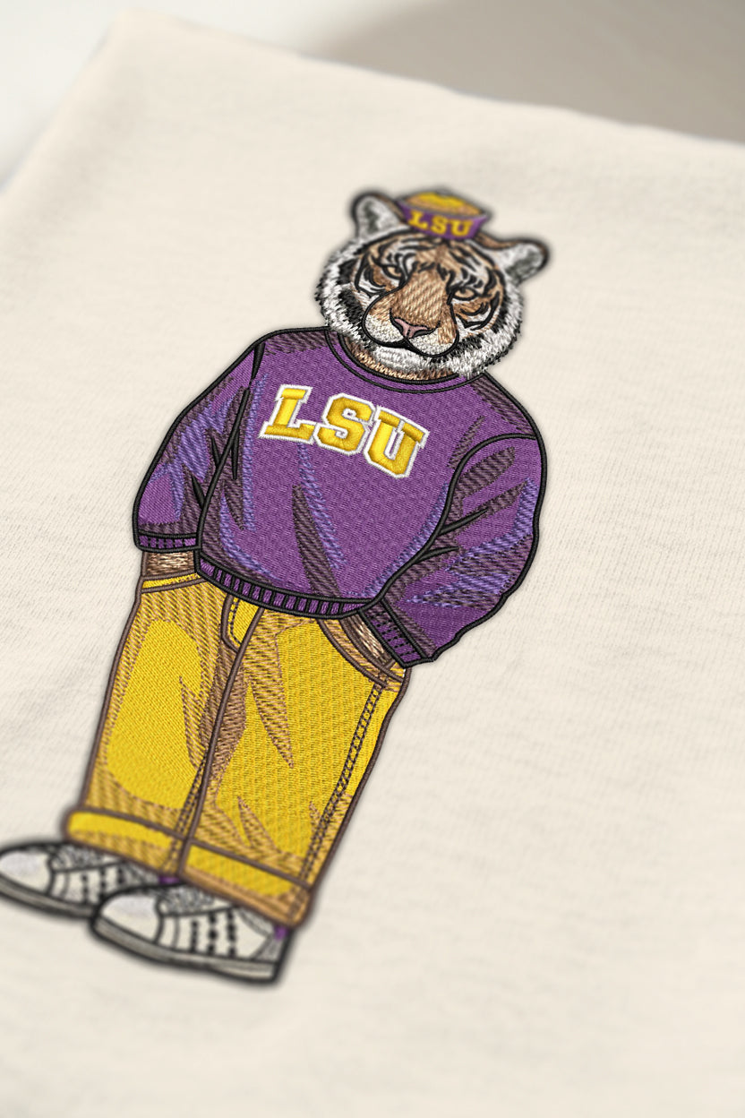 LSU Vault Hat Embroidered Hoodie
