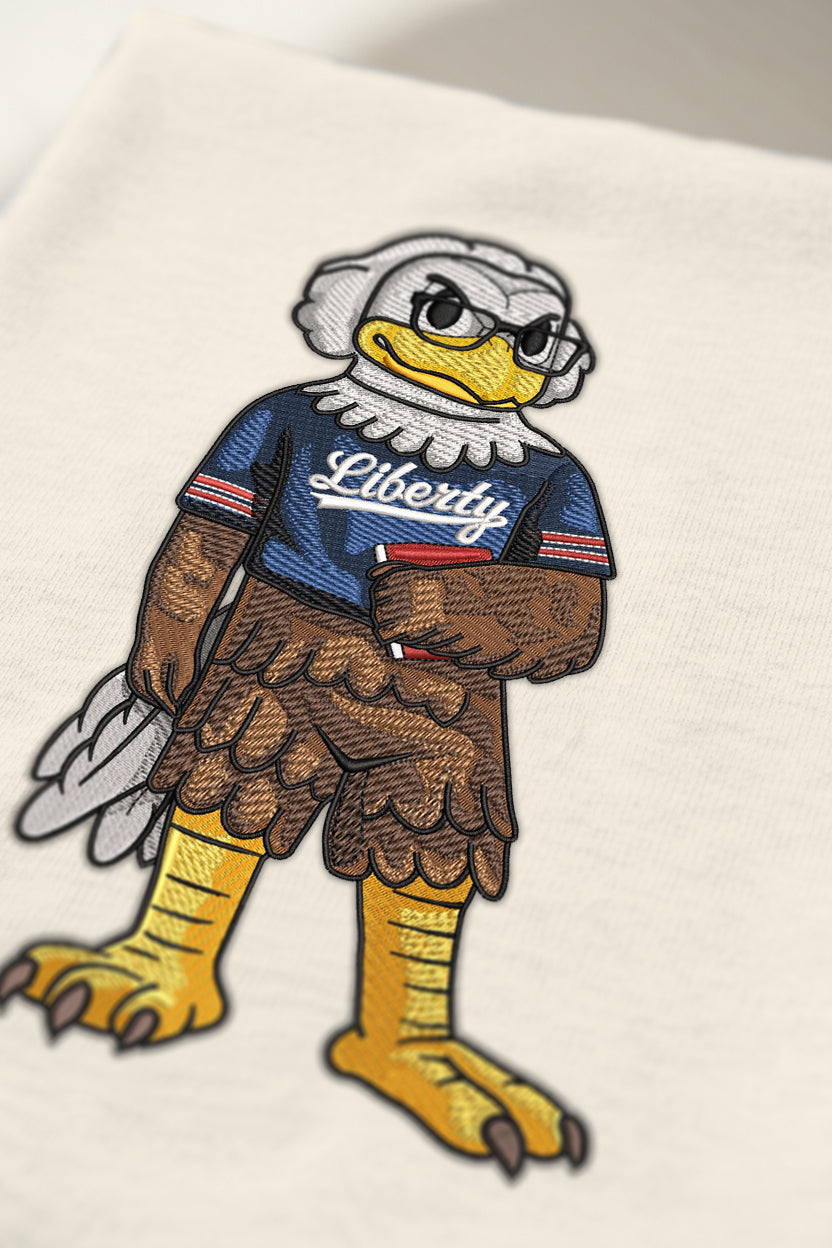 Liberty University Glasses Embroidered Crewneck