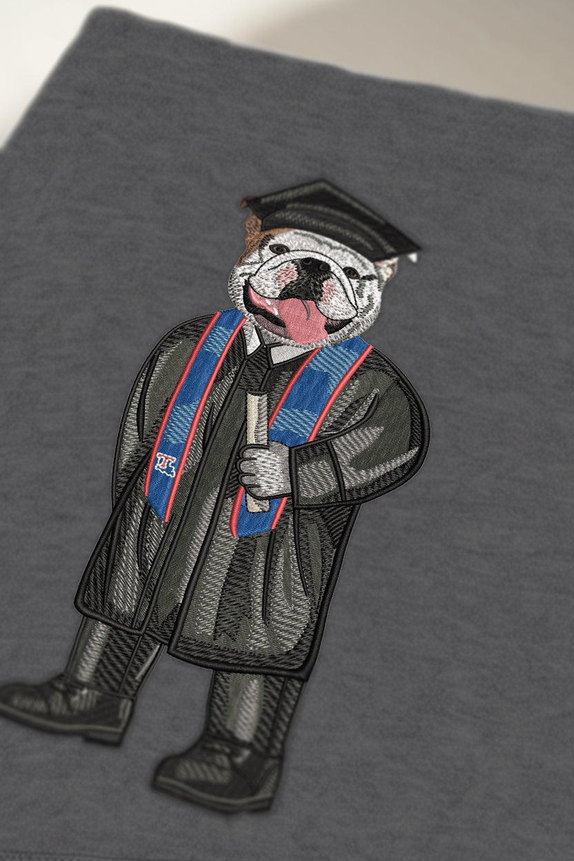 Louisiana Tech Graduation Embroidered Crewneck
