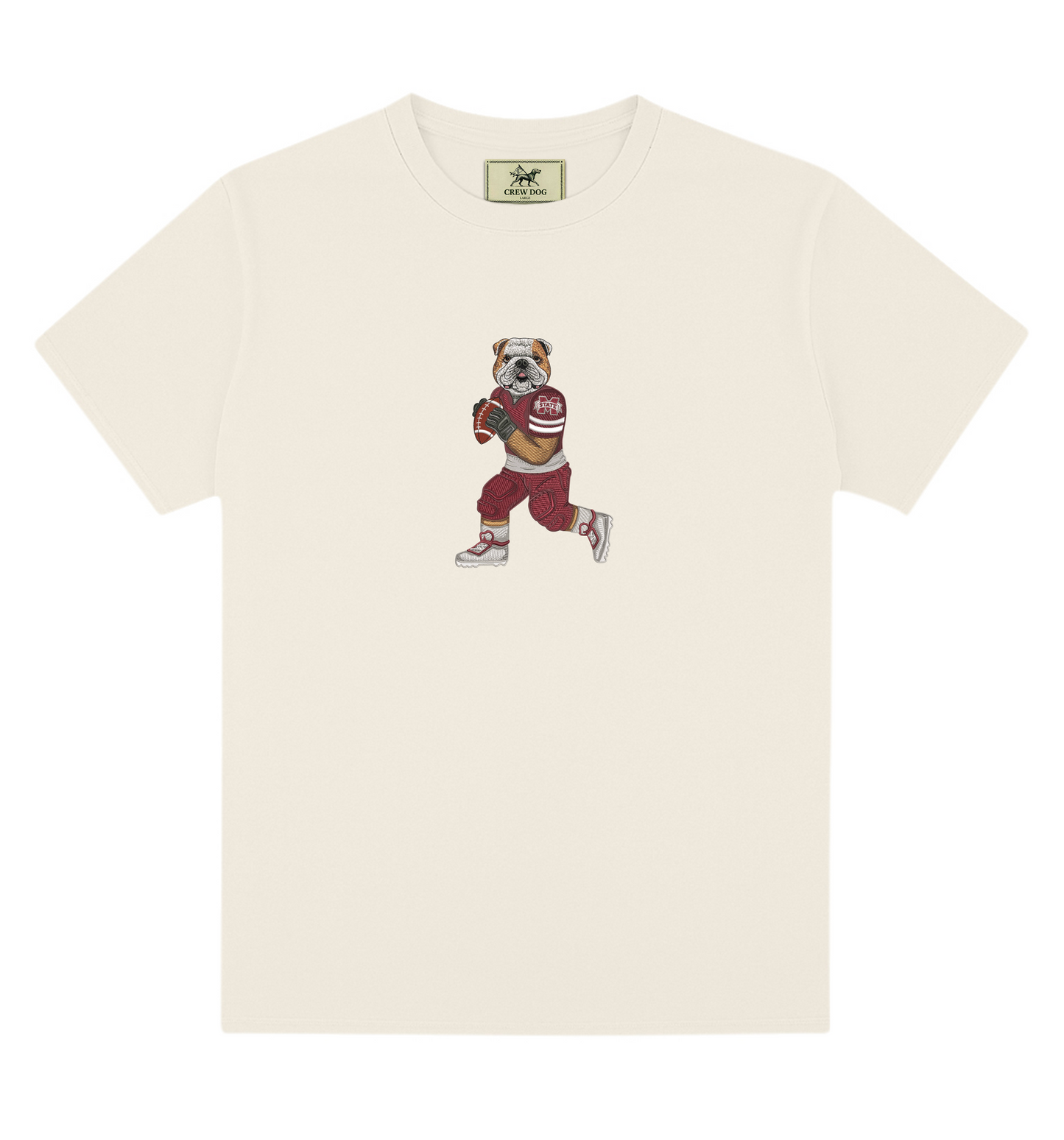 Mississippi State University Football Embroidered Tee