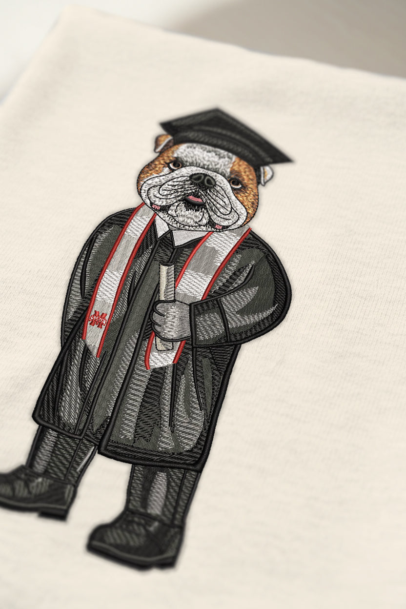 Mississippi State Graduation Embroidered Crewneck