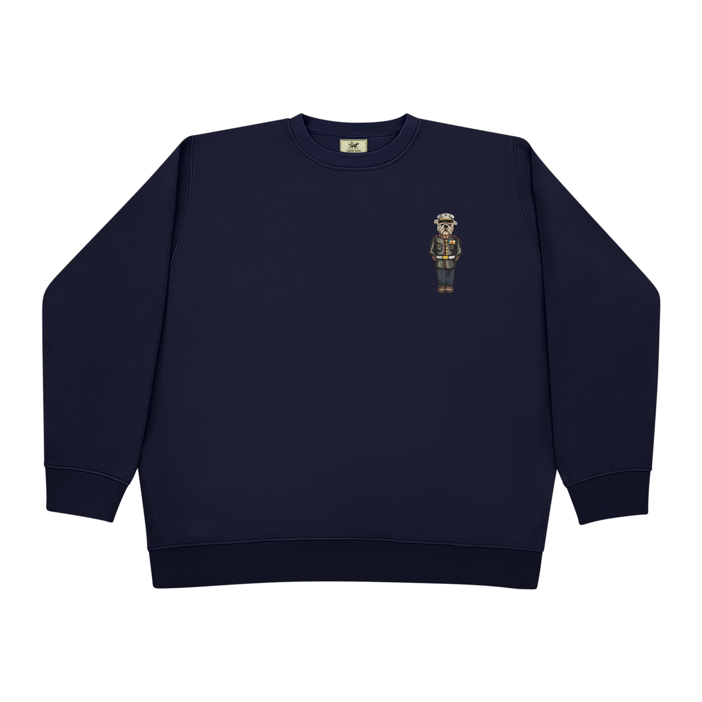 Marine Dress Blues Embroidered Crewneck