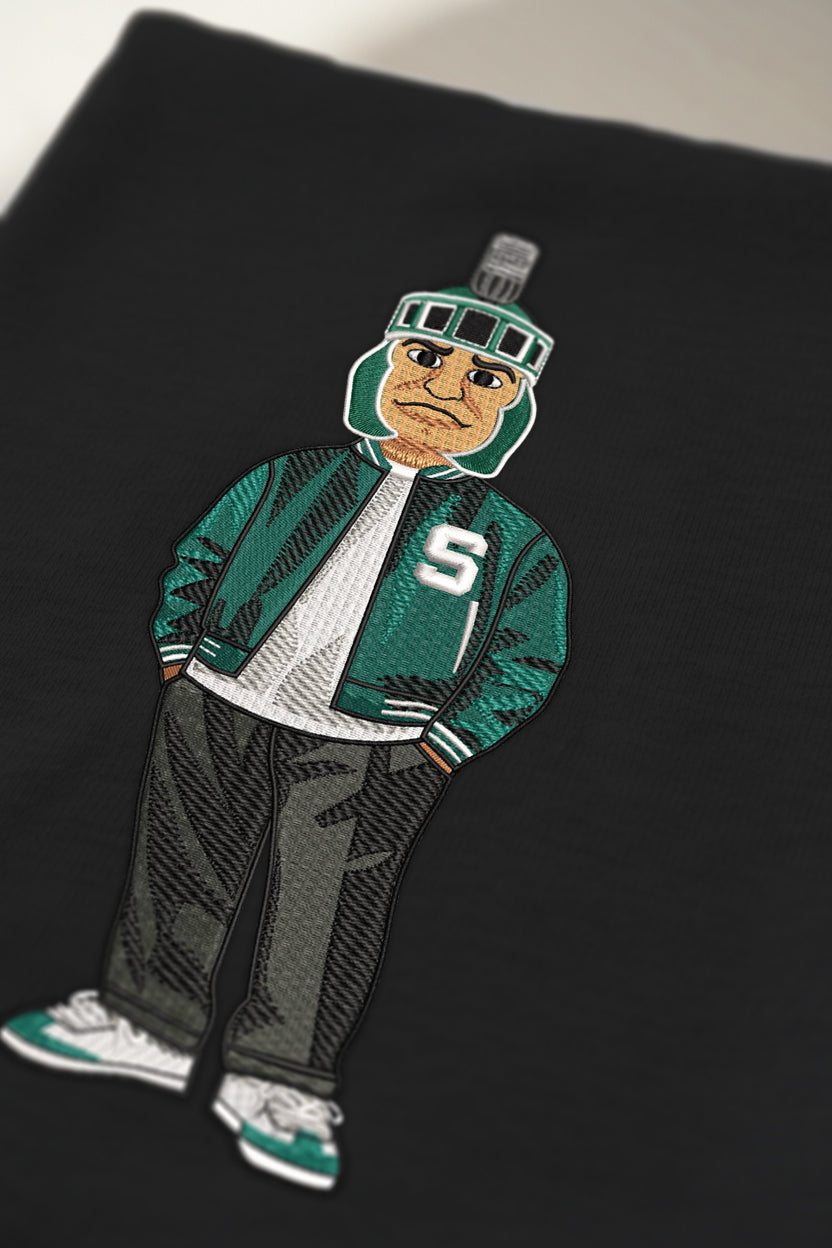 Michigan State 1 Embroidered Crewneck