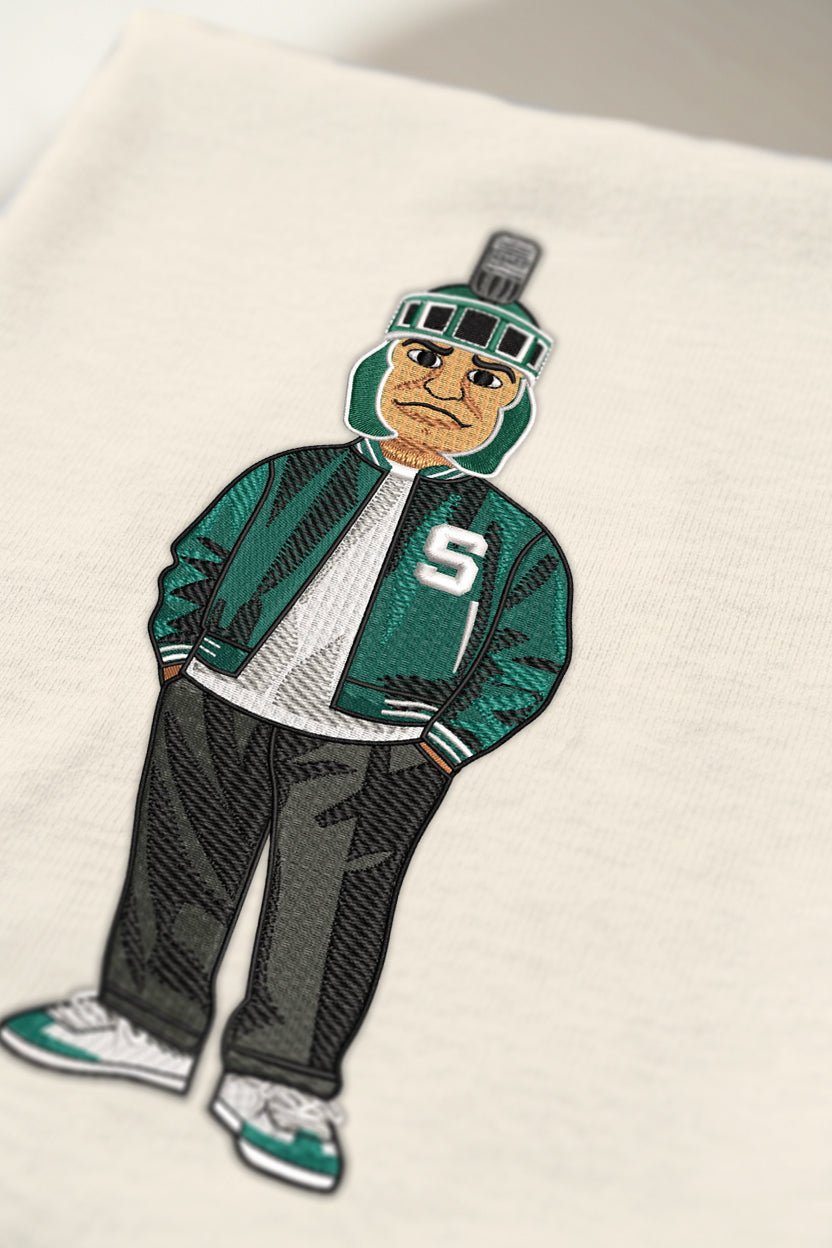 Michigan State 1 Embroidered Tee