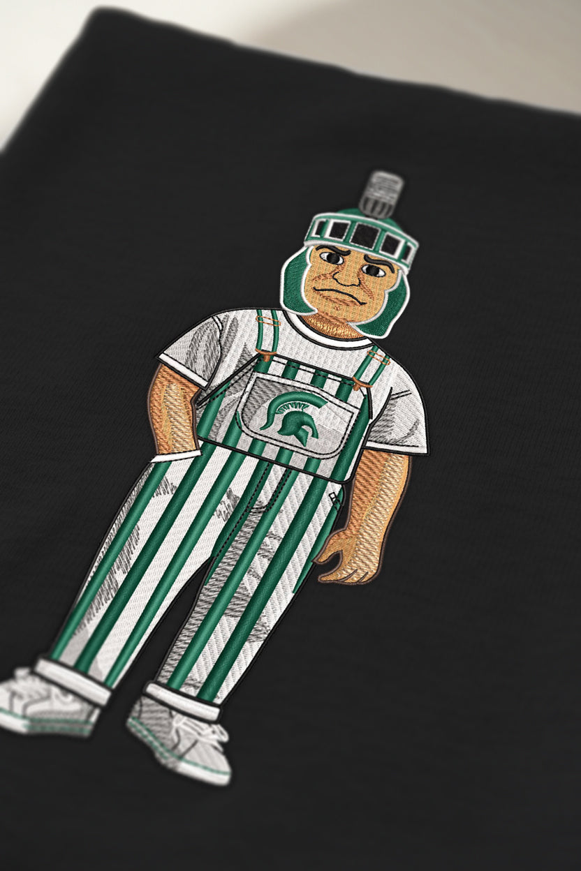 Michigan State Overalls Embroidered Tee