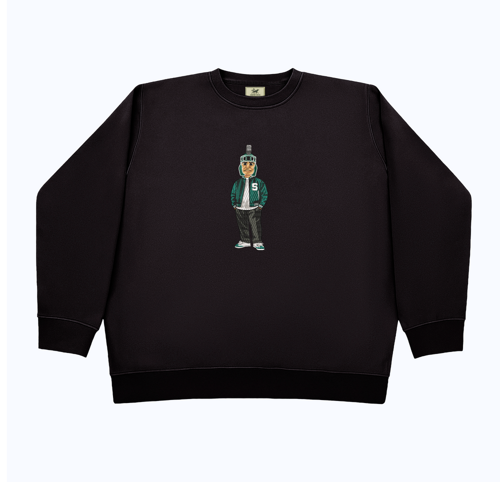 Michigan State 1 Embroidered Crewneck