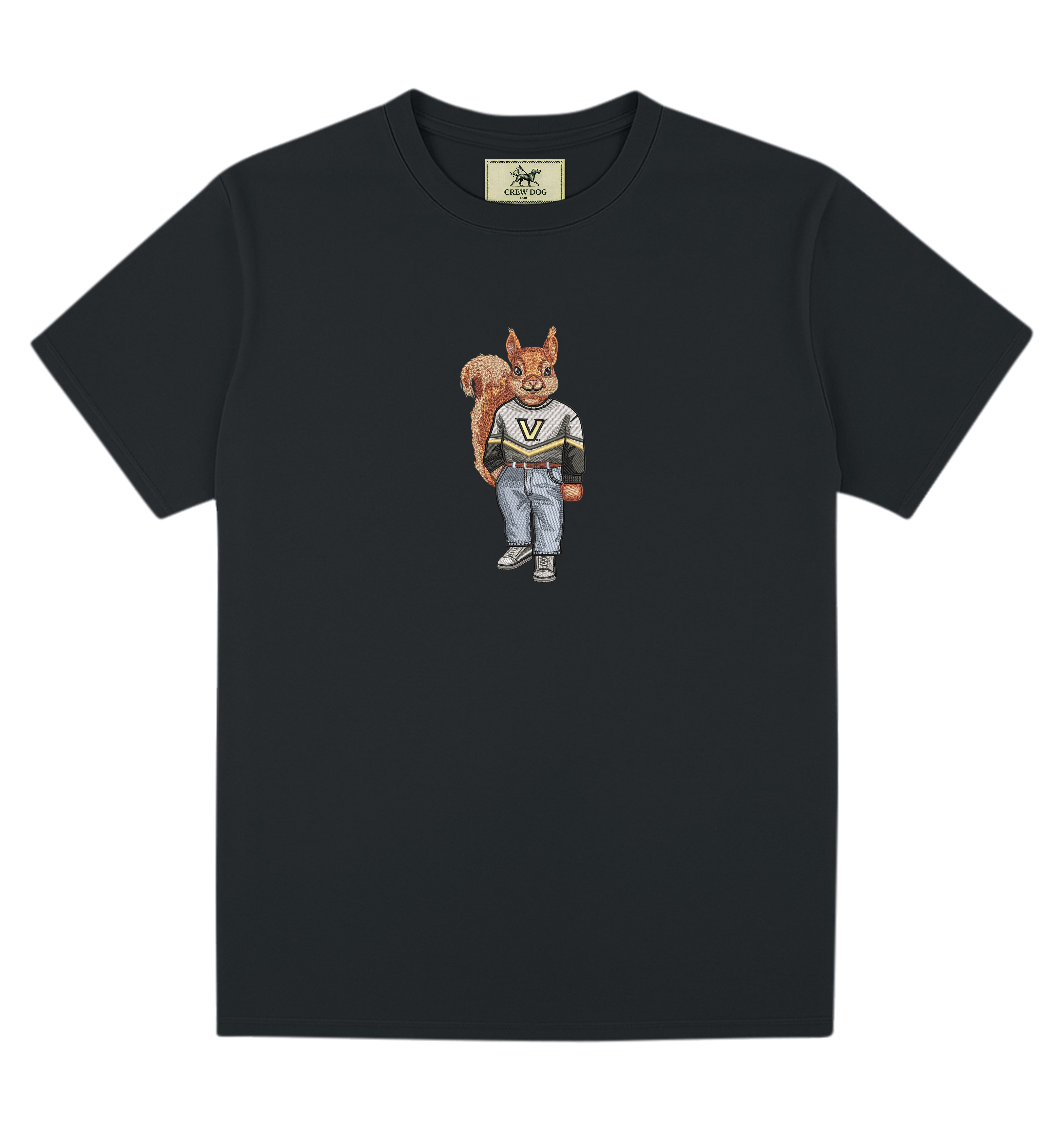 Miss Vandy Embroidered Tee – Crew Dog