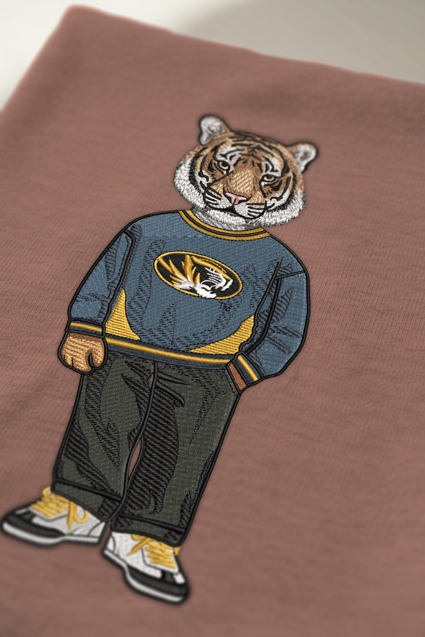 Mizzou 1 Embroidered Crewneck