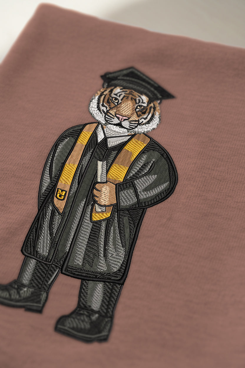 Mizzou Graduation Embroidered Crewneck
