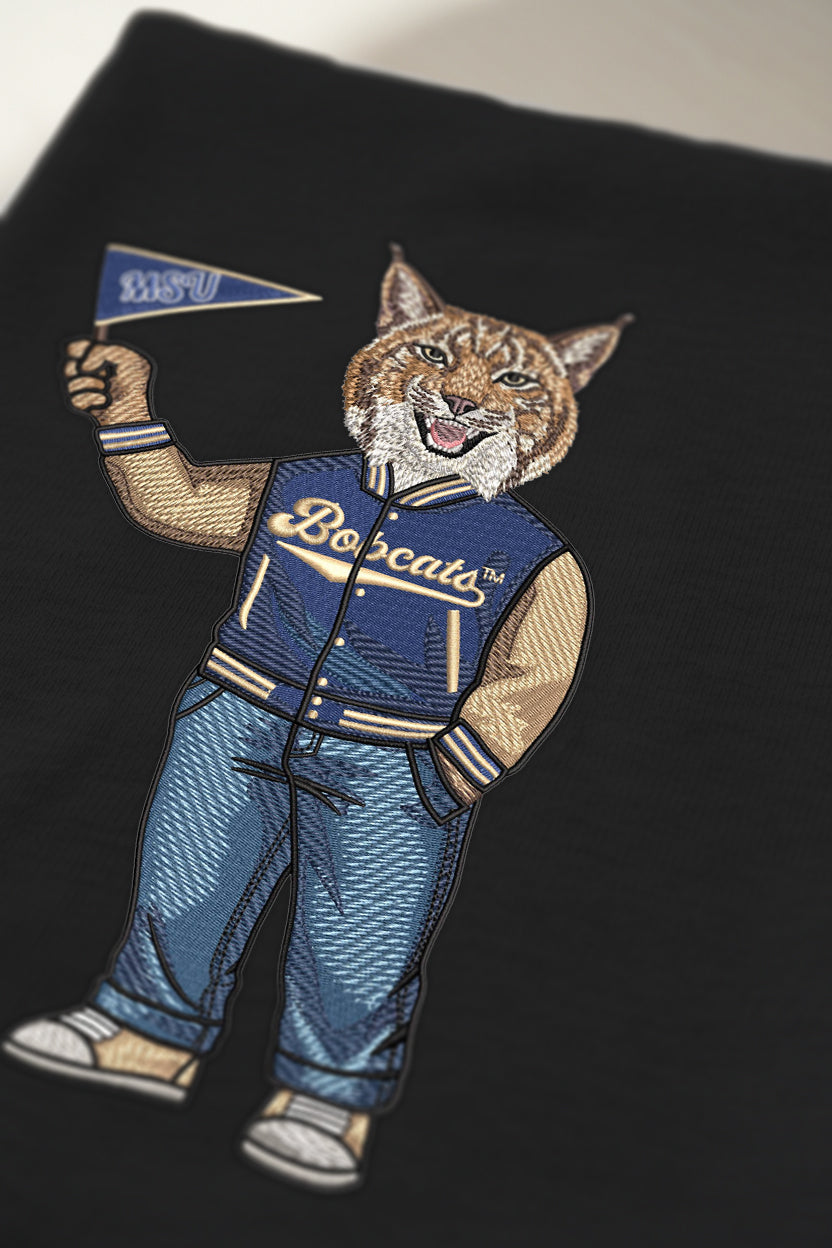 Montana State Pennant Flag Embroidered Tee