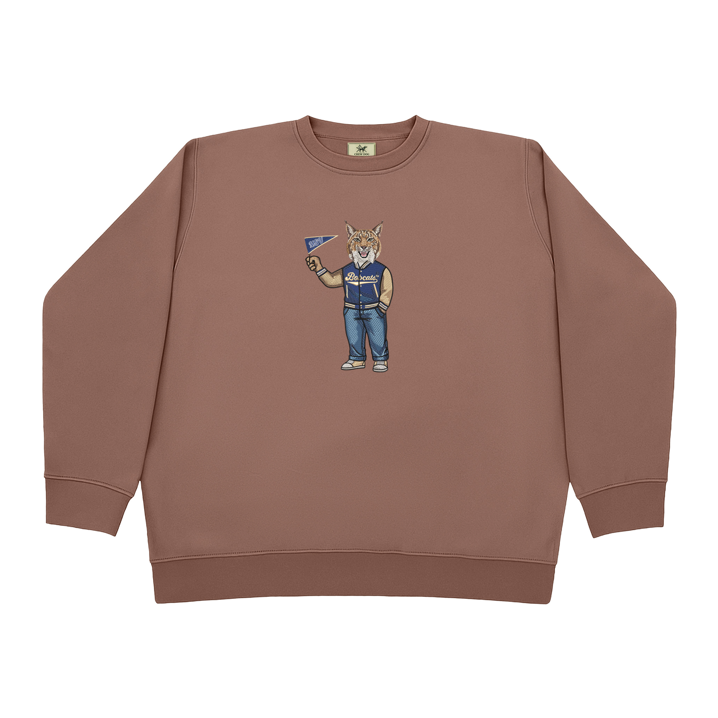 Montana State Pennant Flag Embroidered Crewneck