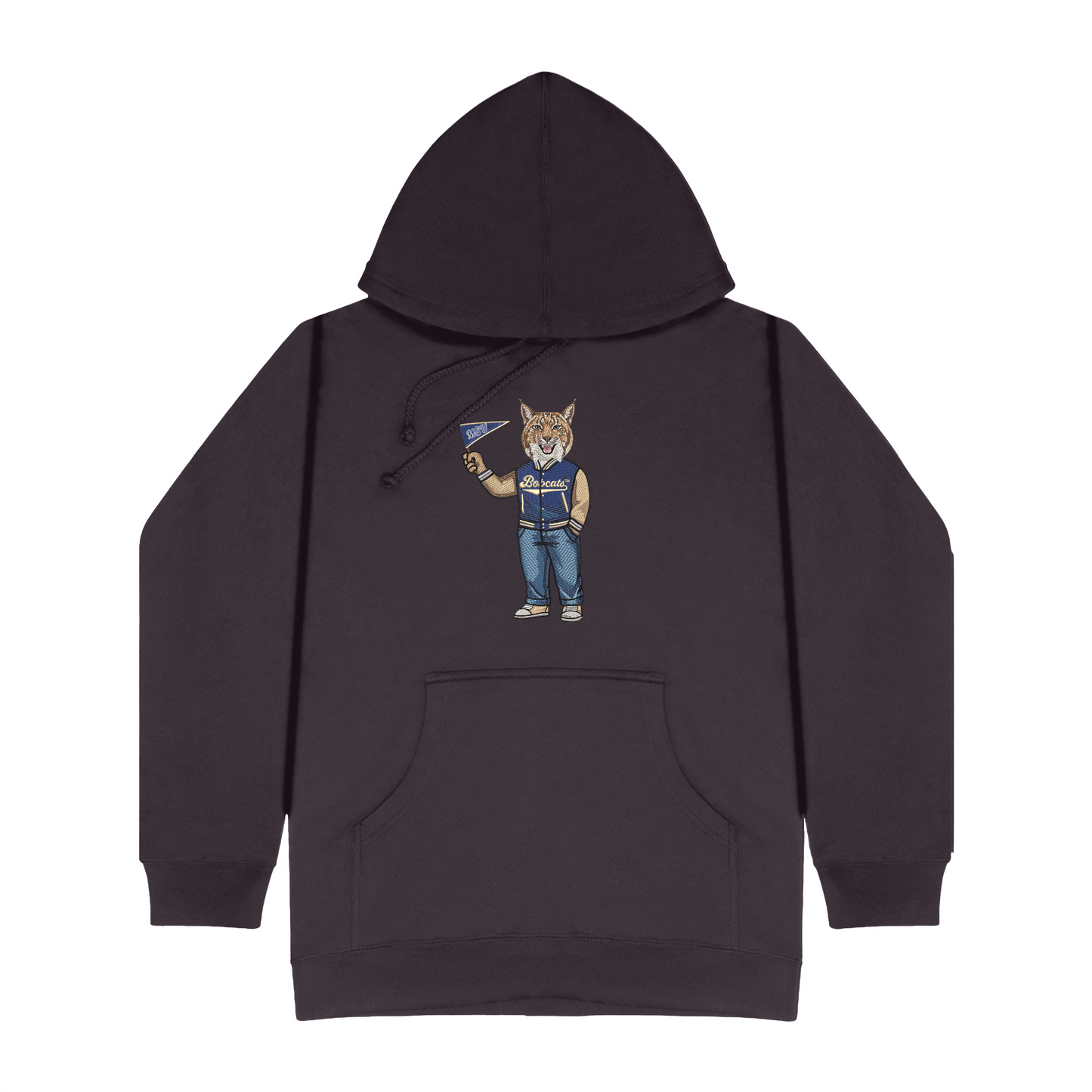 Montana State Pennant Flag Embroidered Hoodie
