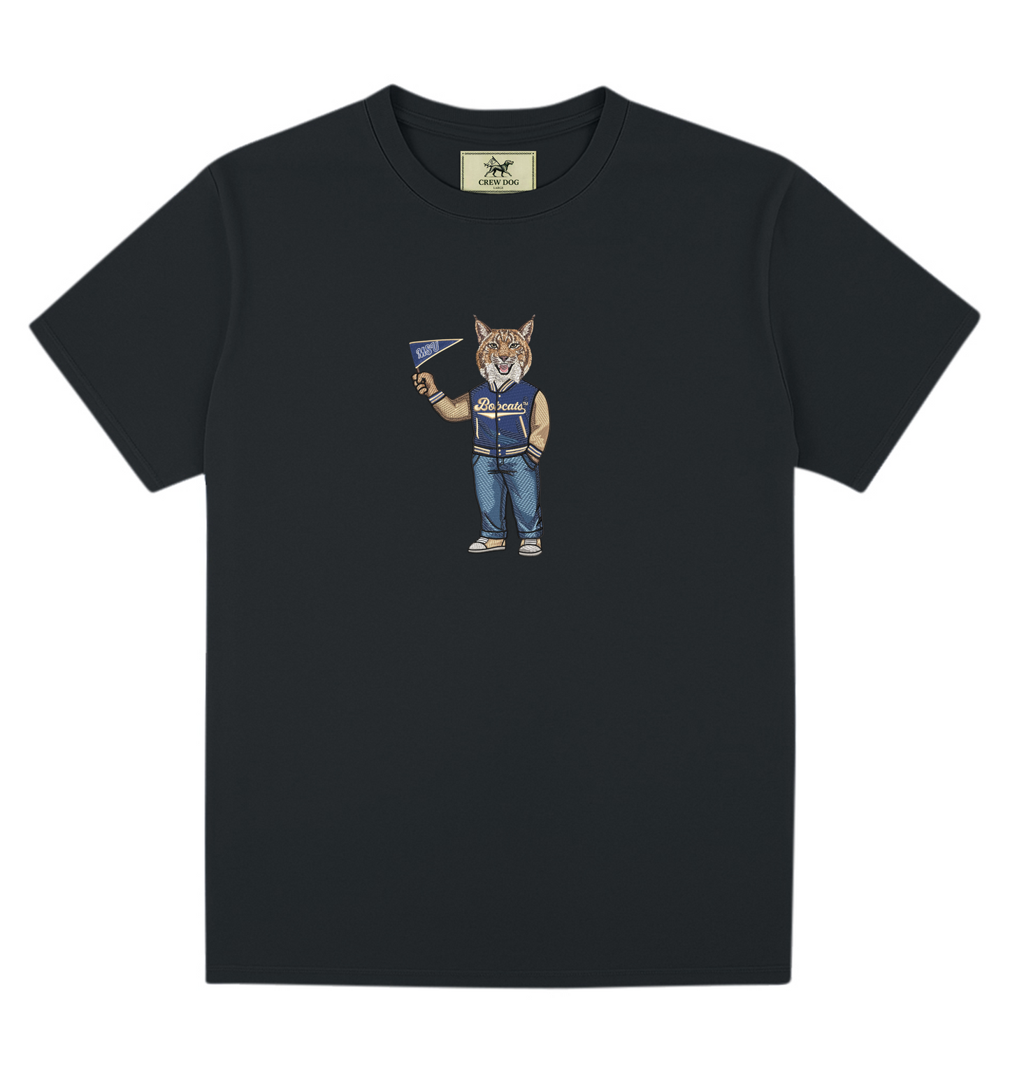 Montana State Pennant Flag Embroidered Tee