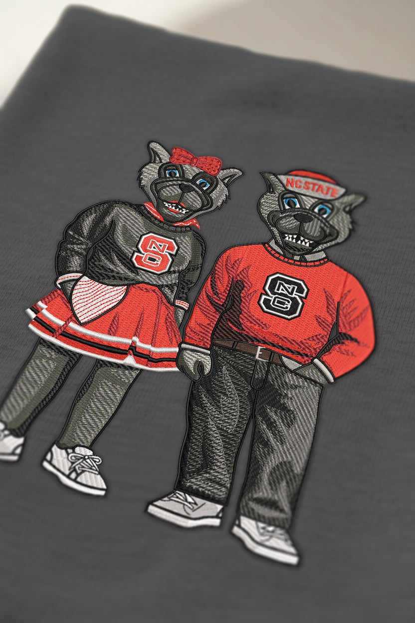 NC State Embroidered Tee