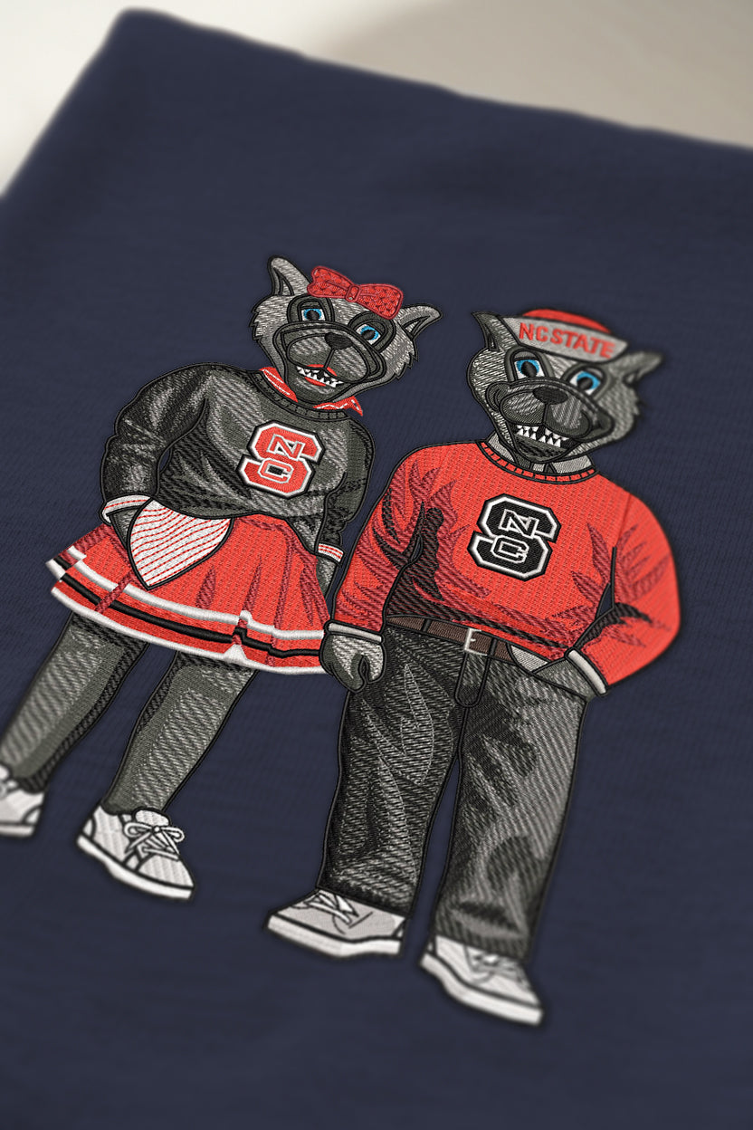 NC State Embroidered Crewneck