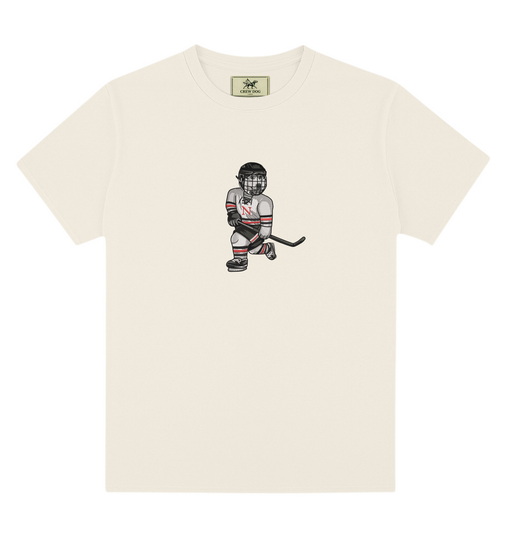 Northeastern Hockey Embroidered Tee