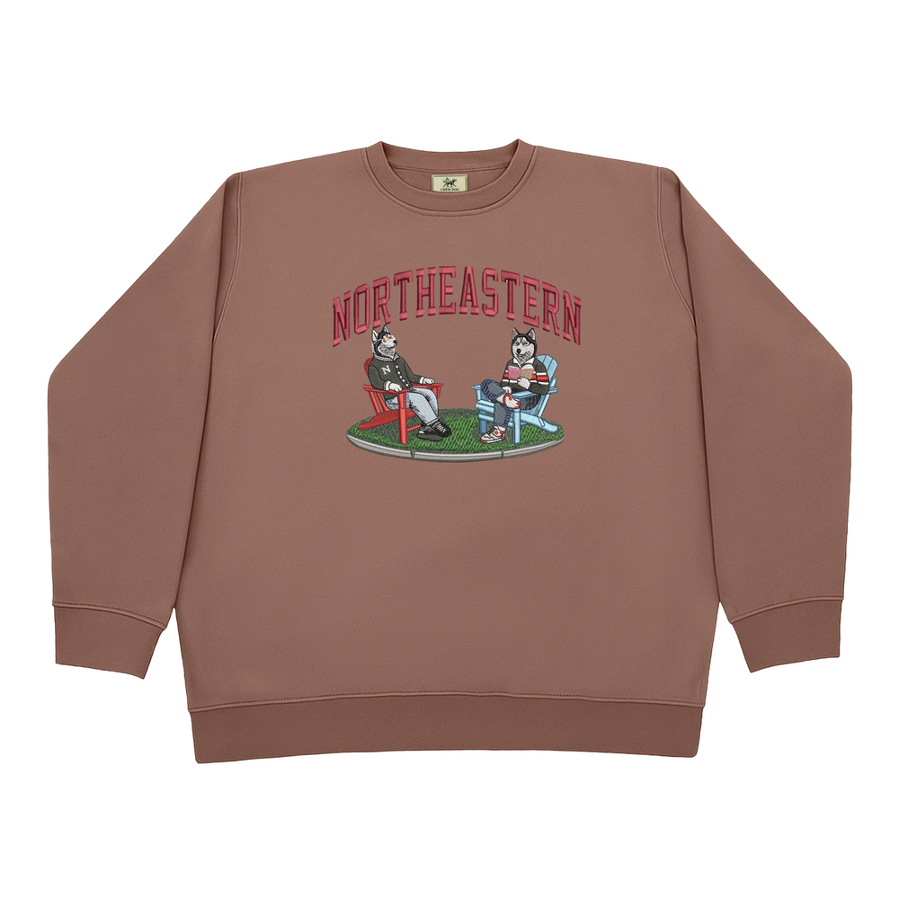 
                      
                        Northeastern Lawn Embroidered Crewneck
                      
                    