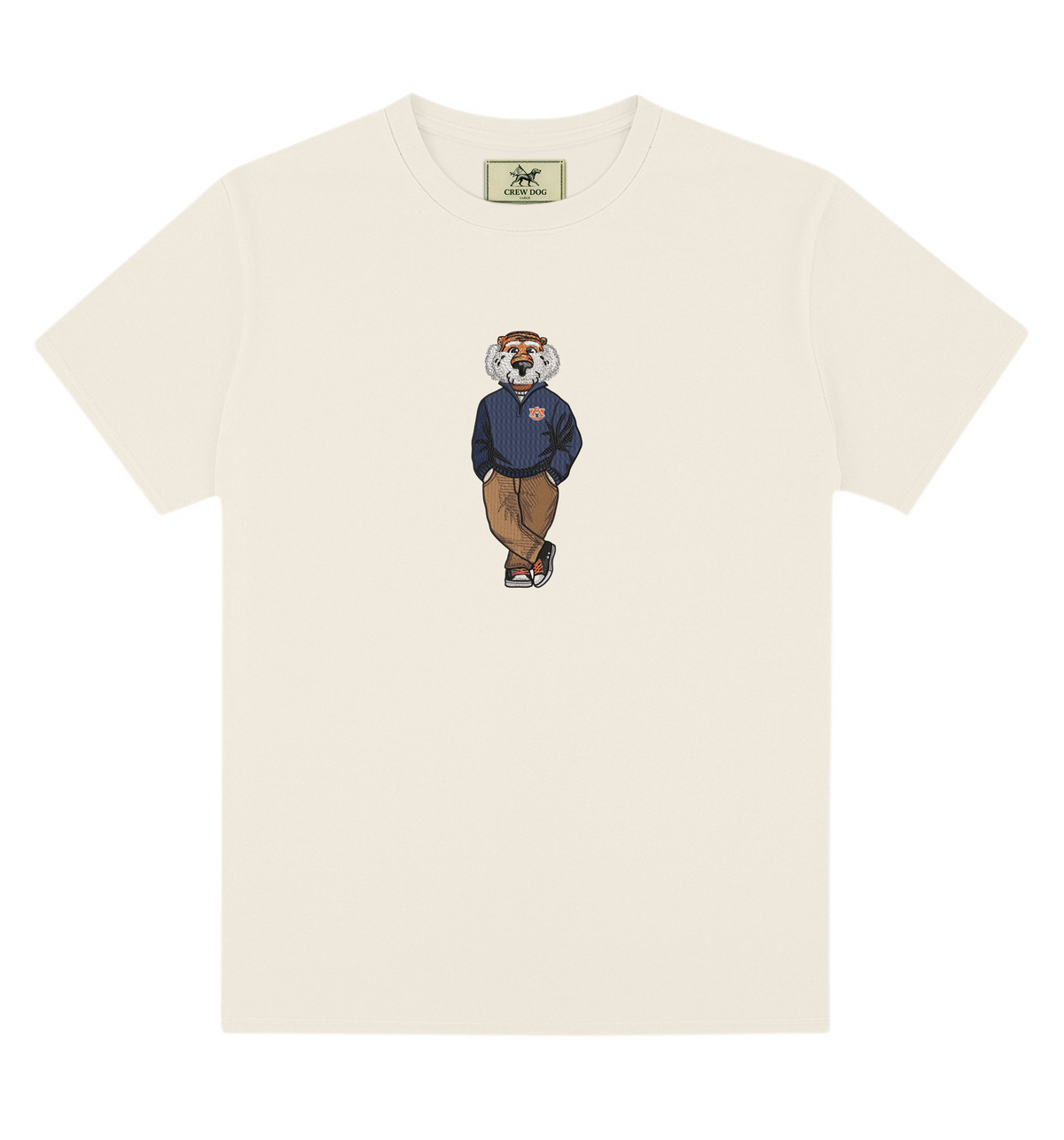 Auburn Q-Zip Embroidered Tee