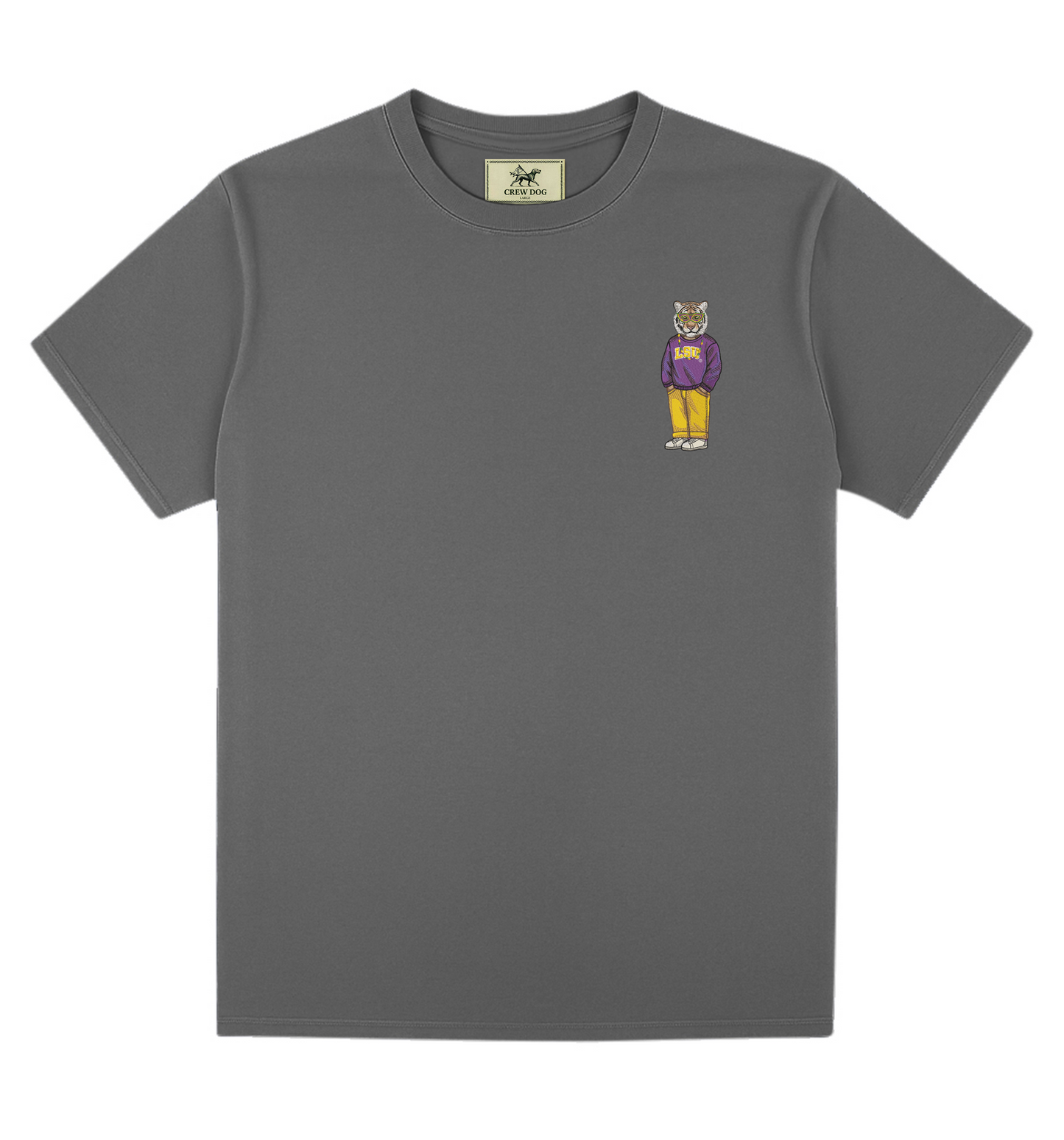 LSU Mardi Gras Mask Embroidered Tee