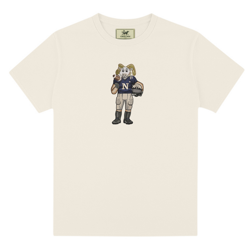 
                      
                        Navy Football Embroidered Tee
                      
                    