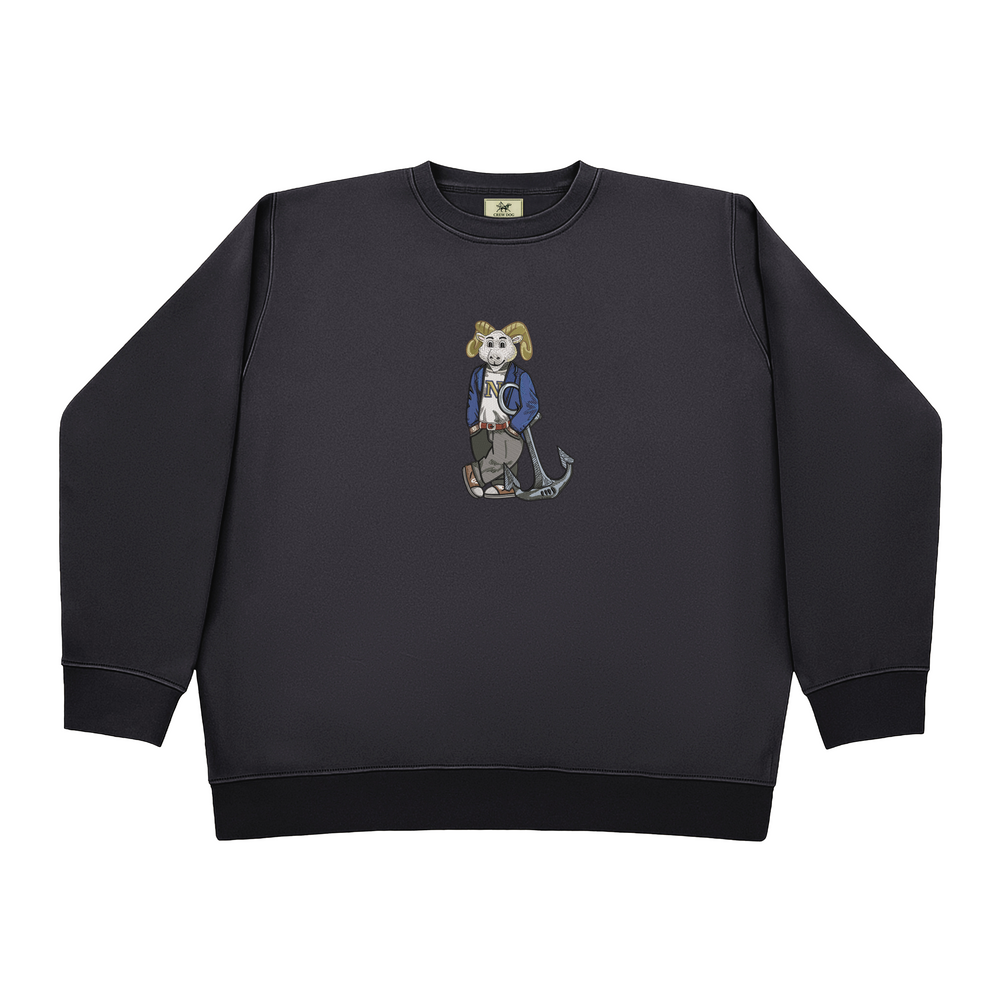 Navy Original Embroidered Crewneck
