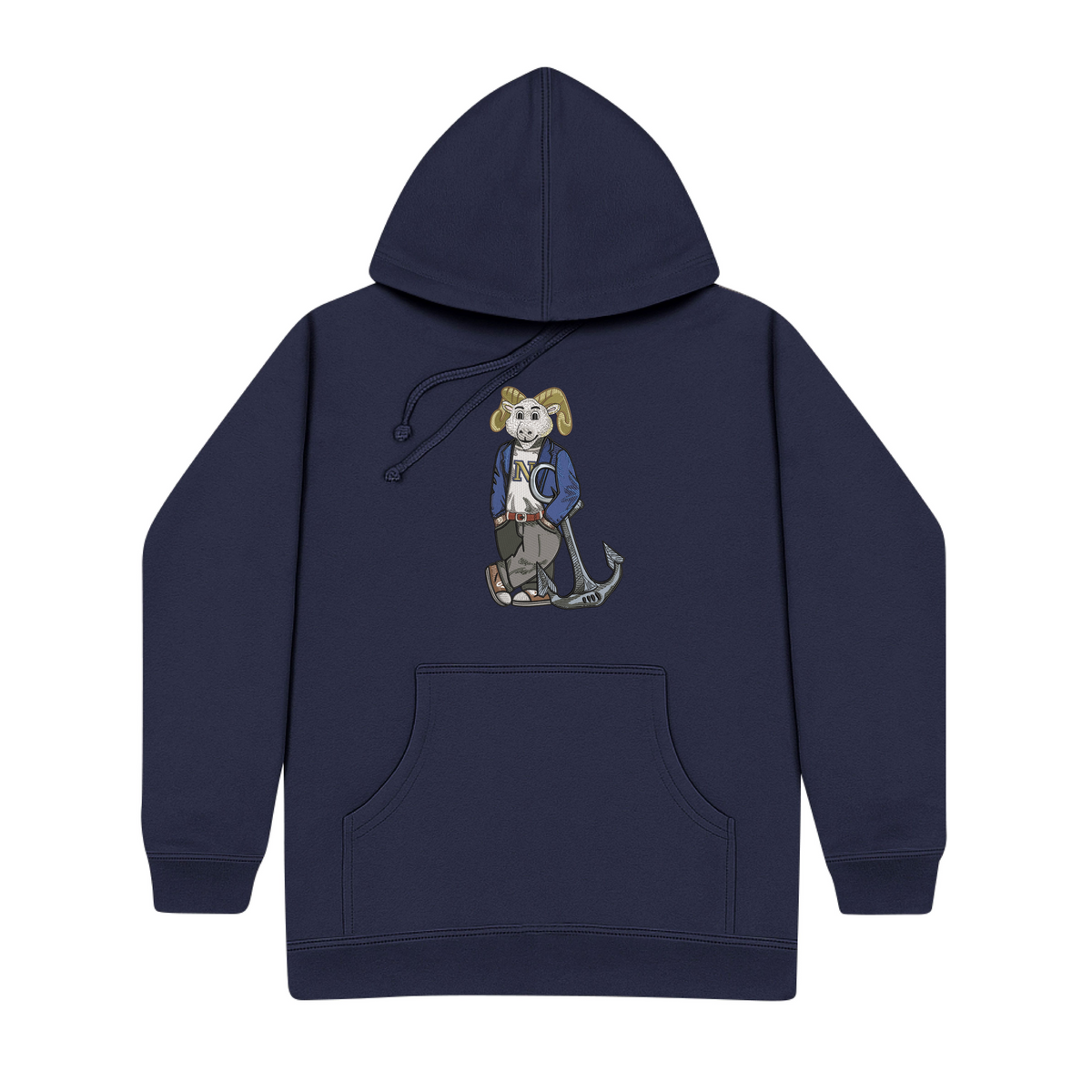 Navy Original Embroidered Hoodie – Crew Dog