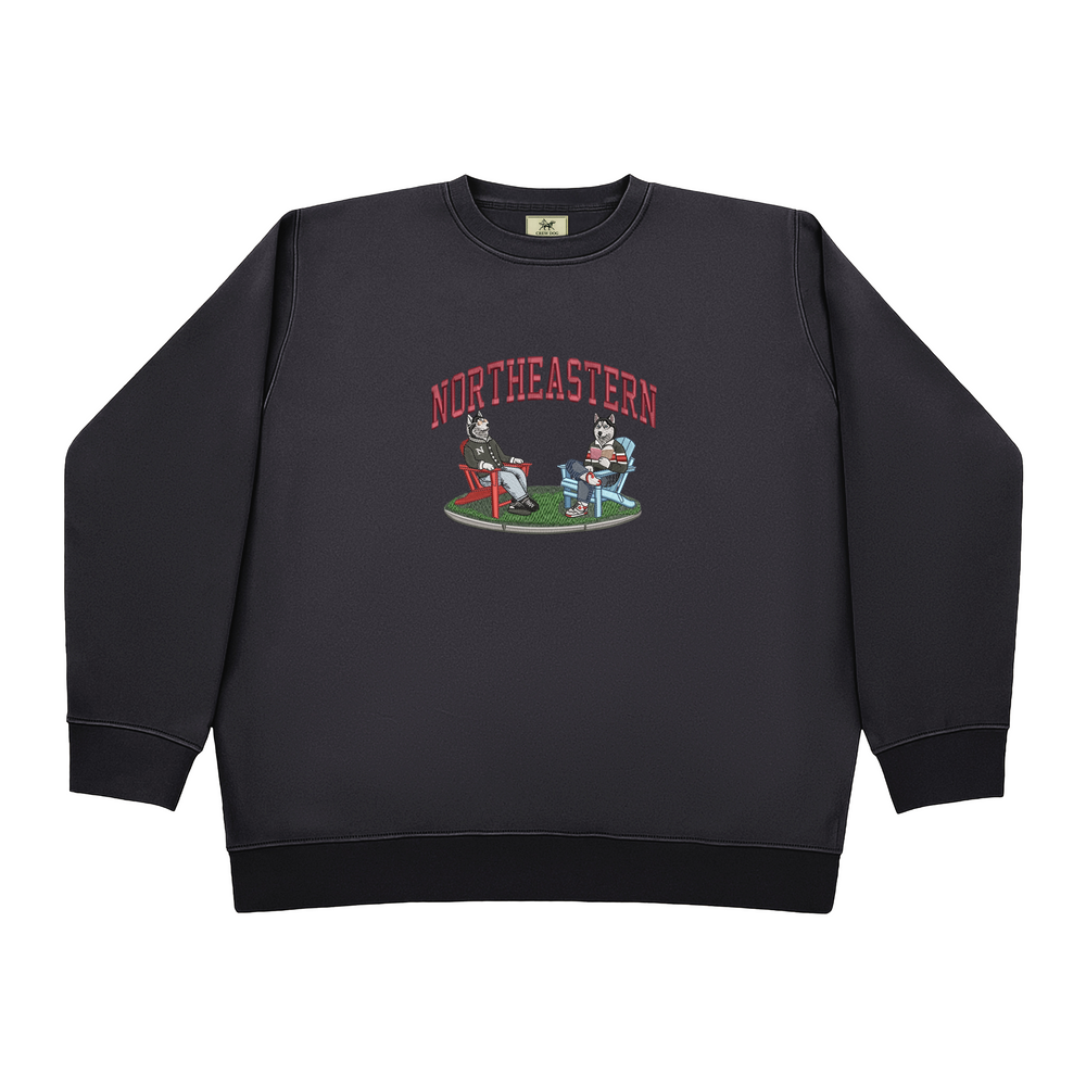 
                      
                        Northeastern Lawn Embroidered Crewneck
                      
                    